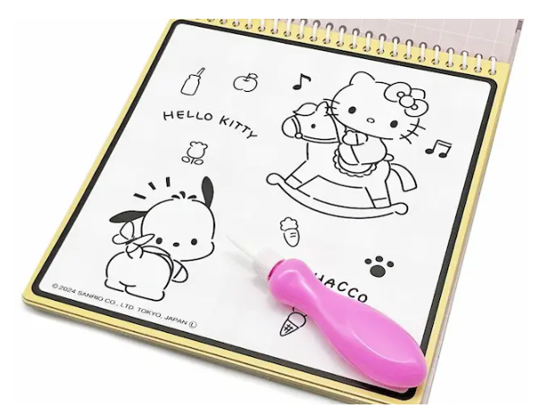 日本 Bandai Namco Sanrio Characters 水彩畫冊 | 變色水畫遊戲書 | 神奇水畫筆 平行進口