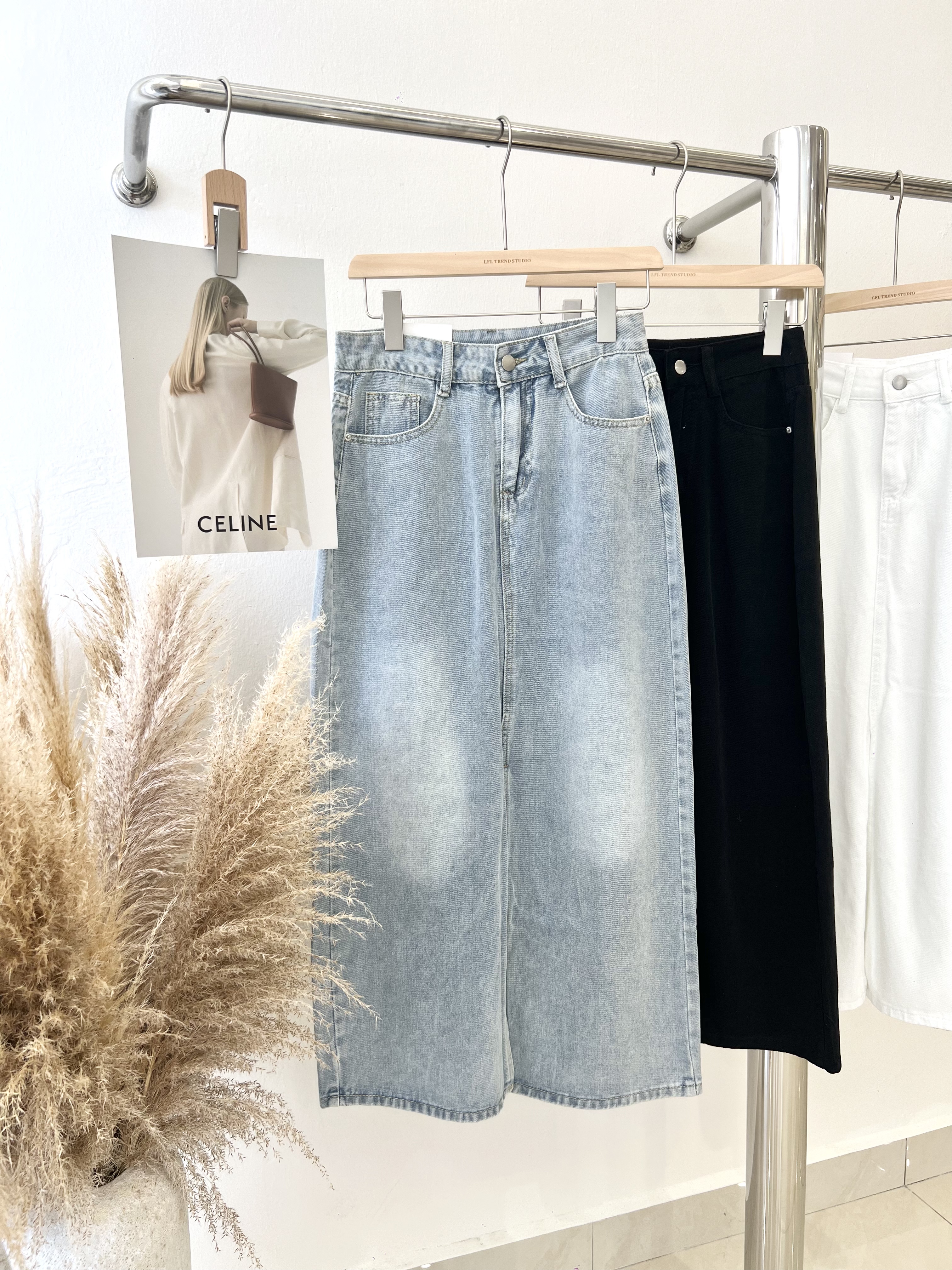 6867 爆款显瘦开叉半身裙