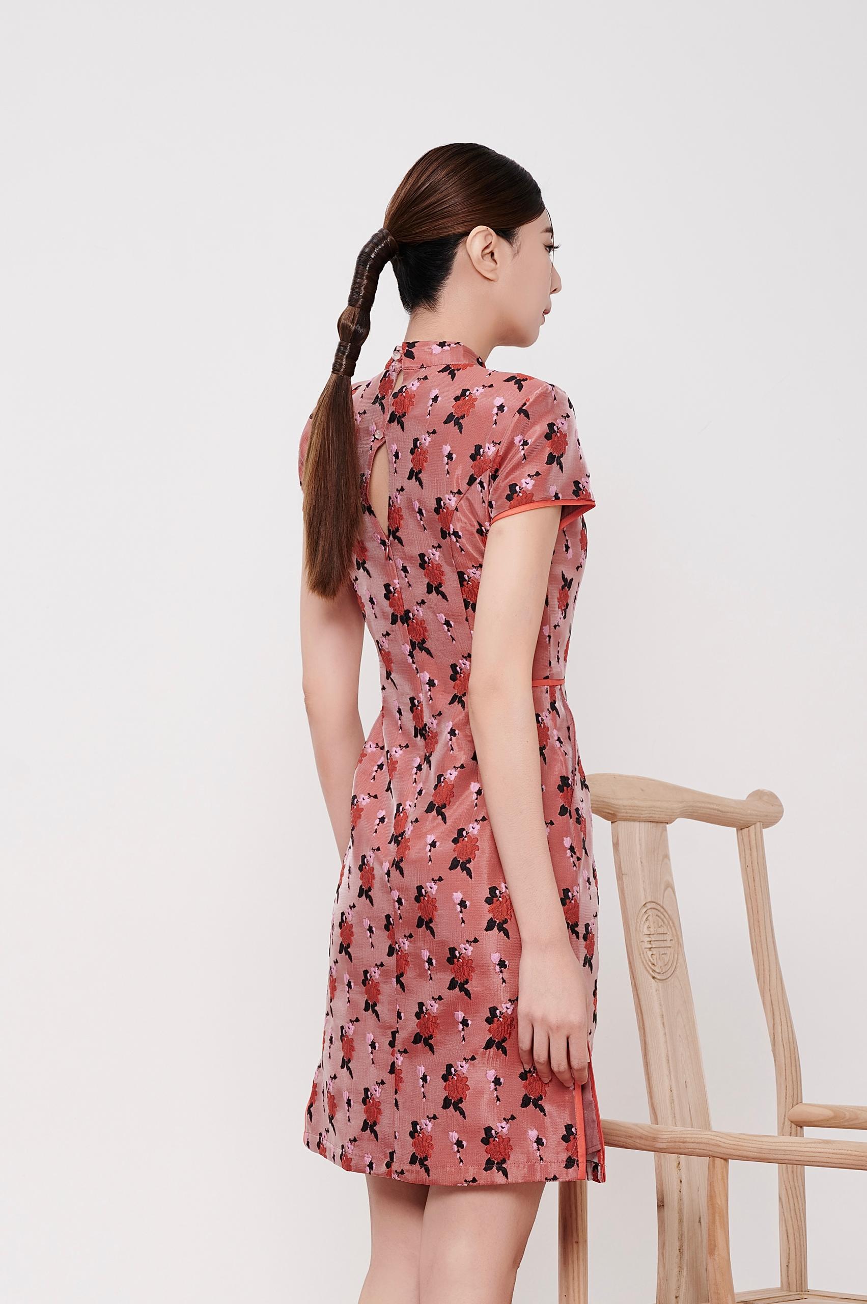 独家短袖旗袍 2124