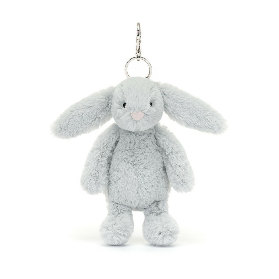JELLYCAT Bashful Silver Bunny Bag Charm 煙灰藍色兔兔鎖匙扣 (新版)