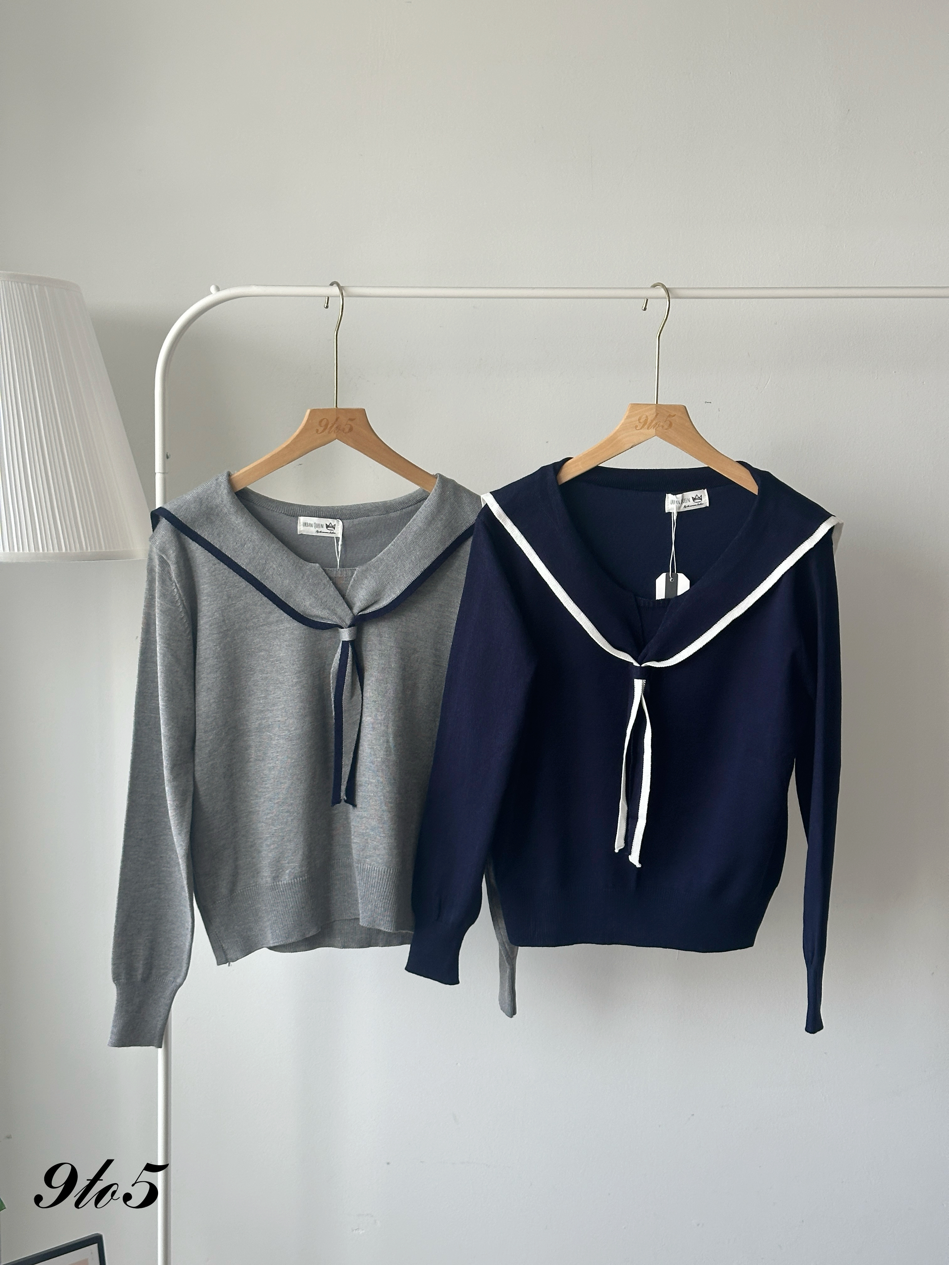 T4164 Sailor Collar Knit Top - 4 Colors 