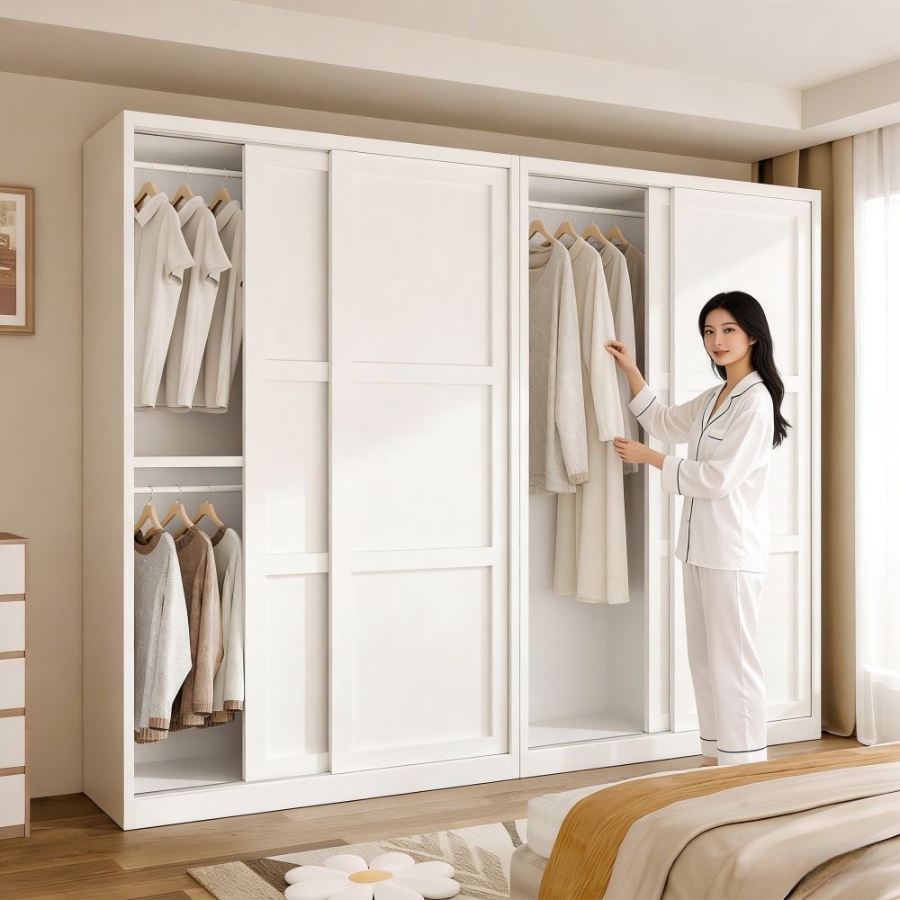 鋼製趟門衣櫃 移門睡房衣櫃 適合細單位 兒童房 陽台收納 wardrobe