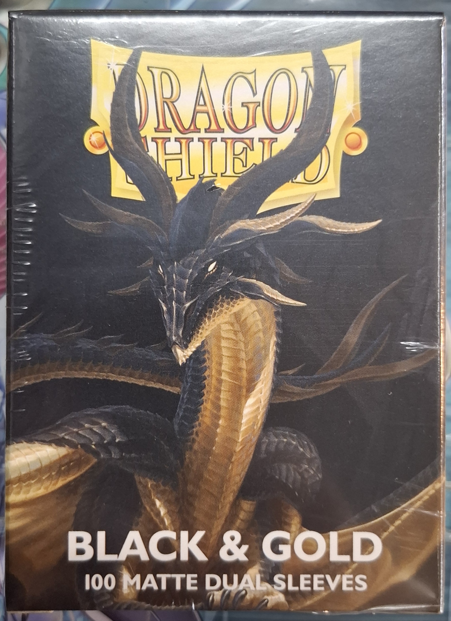 龍盾 霧面雙色 黑金 BLACK&GOLD 100張卡套 