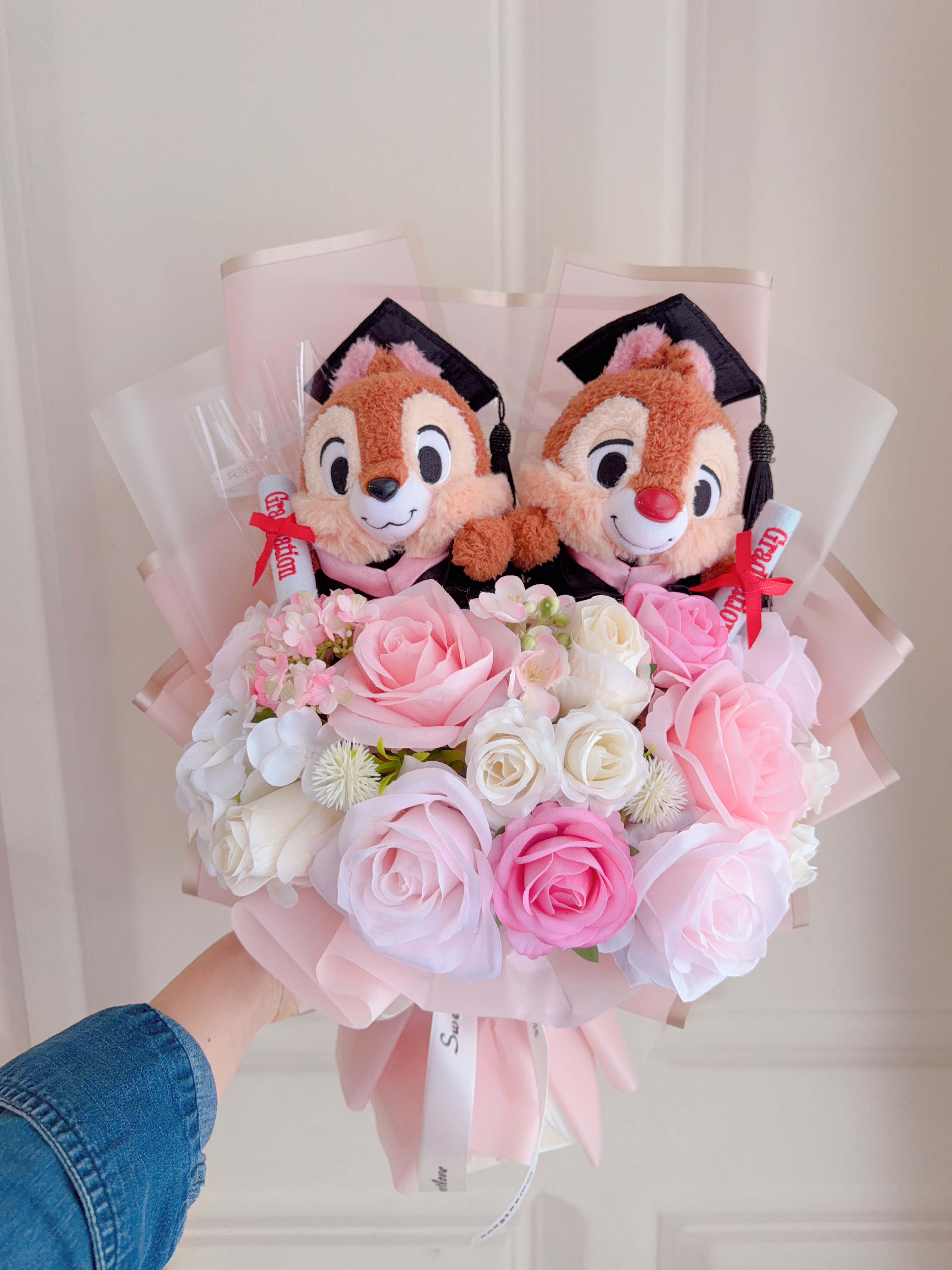 (現貨)chipndale 畢業公仔花束
