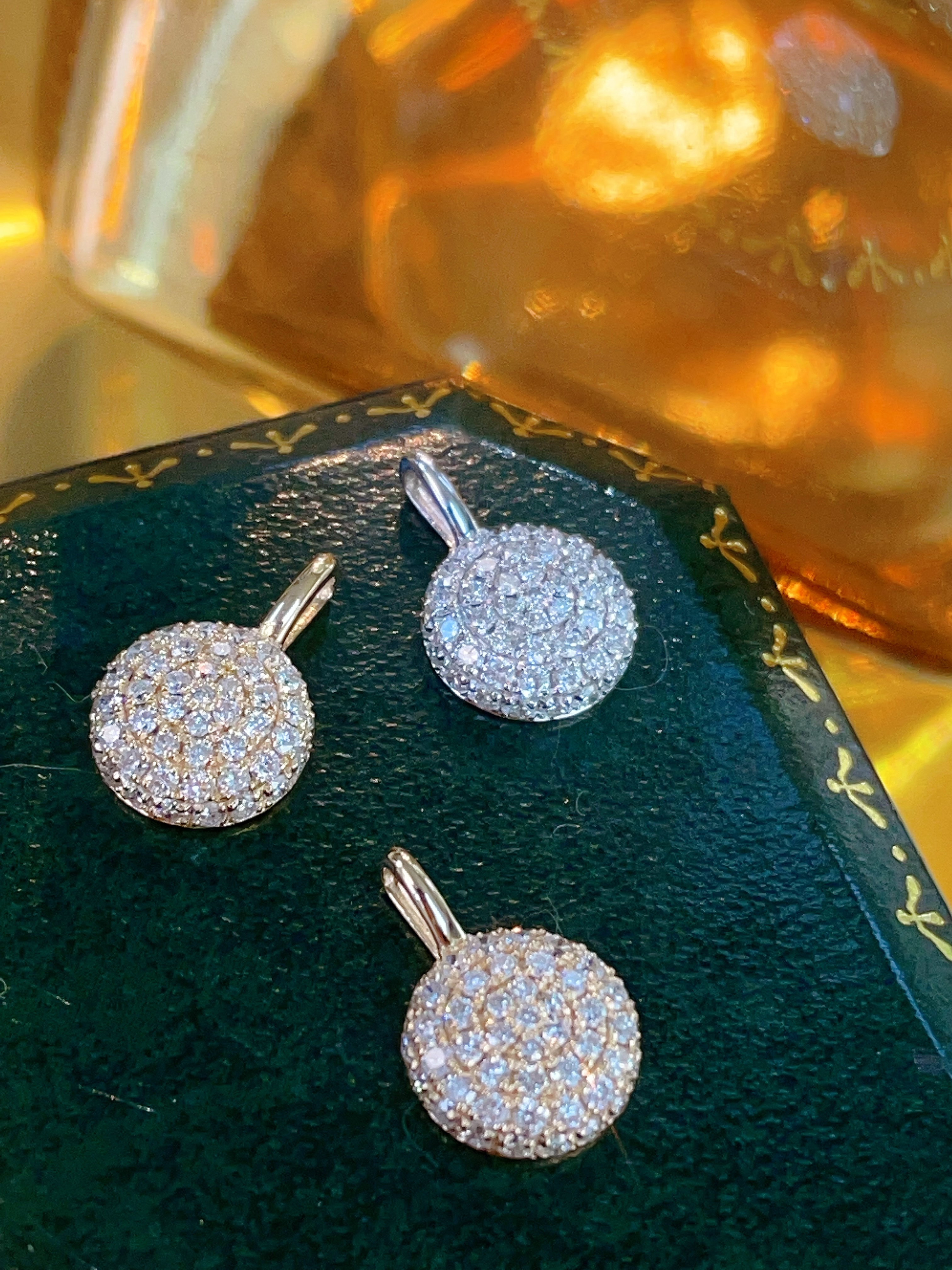 Full diamond circle pendant N382015/382014