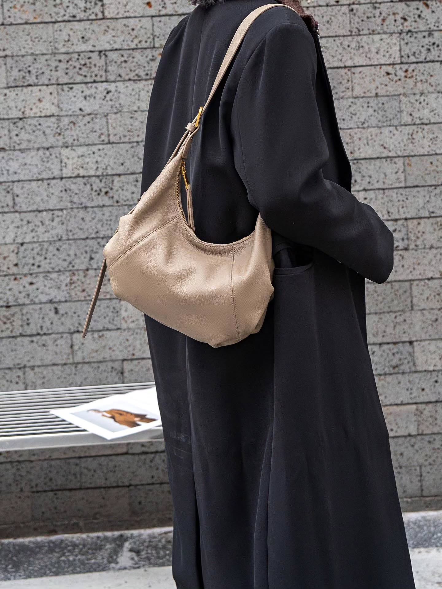 1107# 韩系小众设计复古牛角包🇨🇳