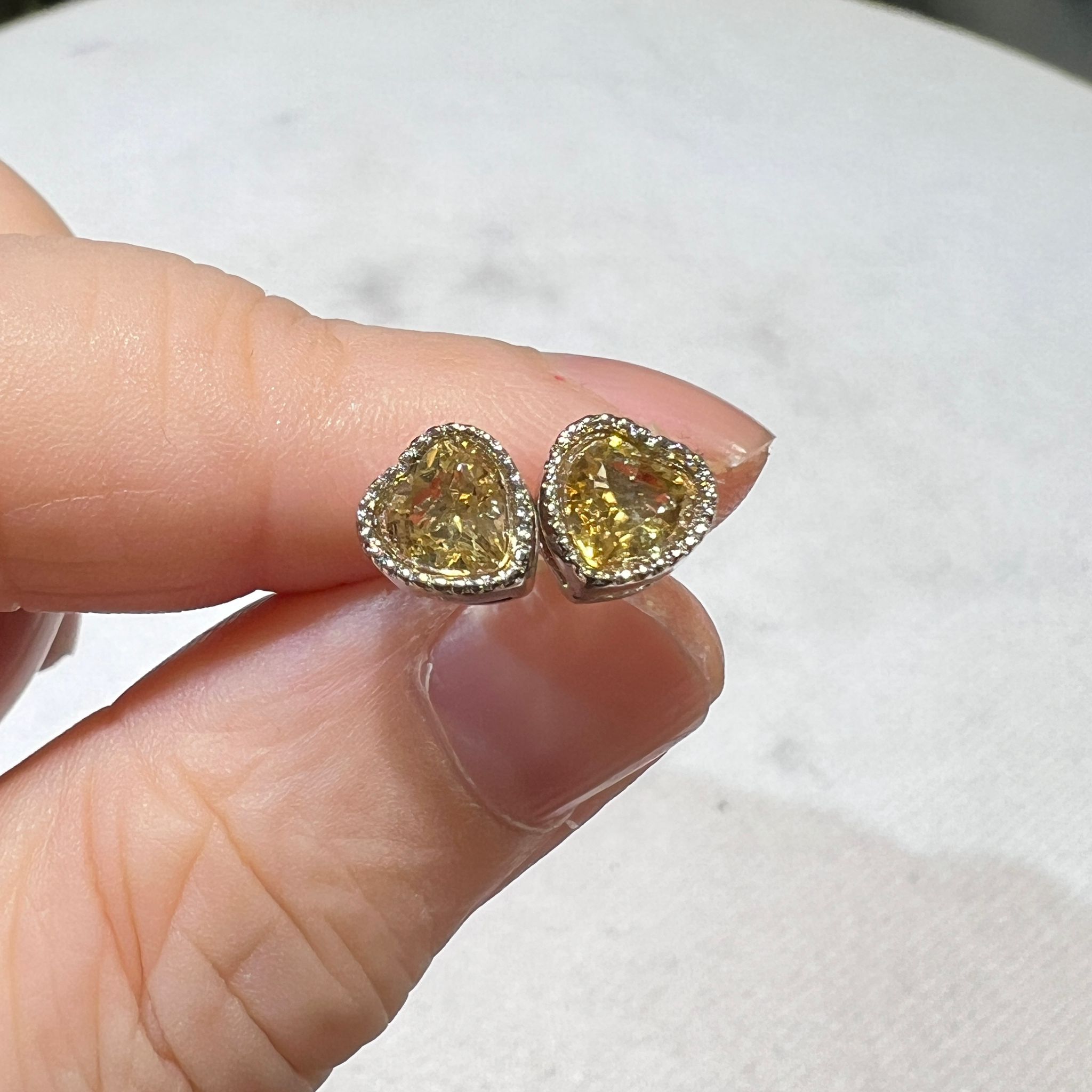 巴西黃水晶耳環 #CA0052