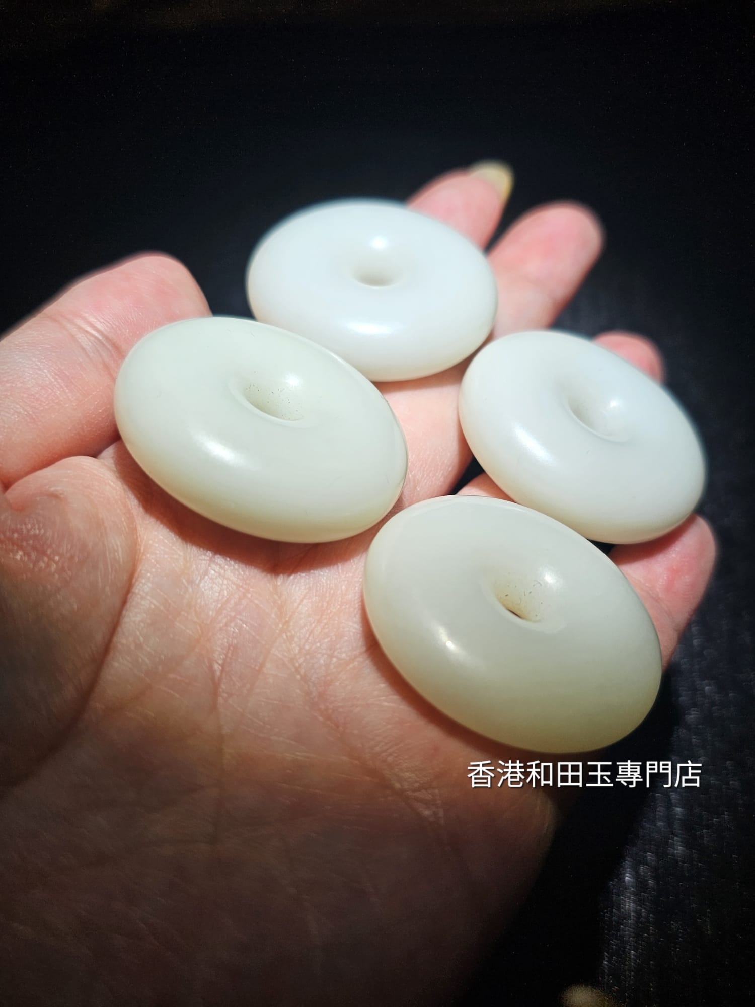 和田白玉平安扣