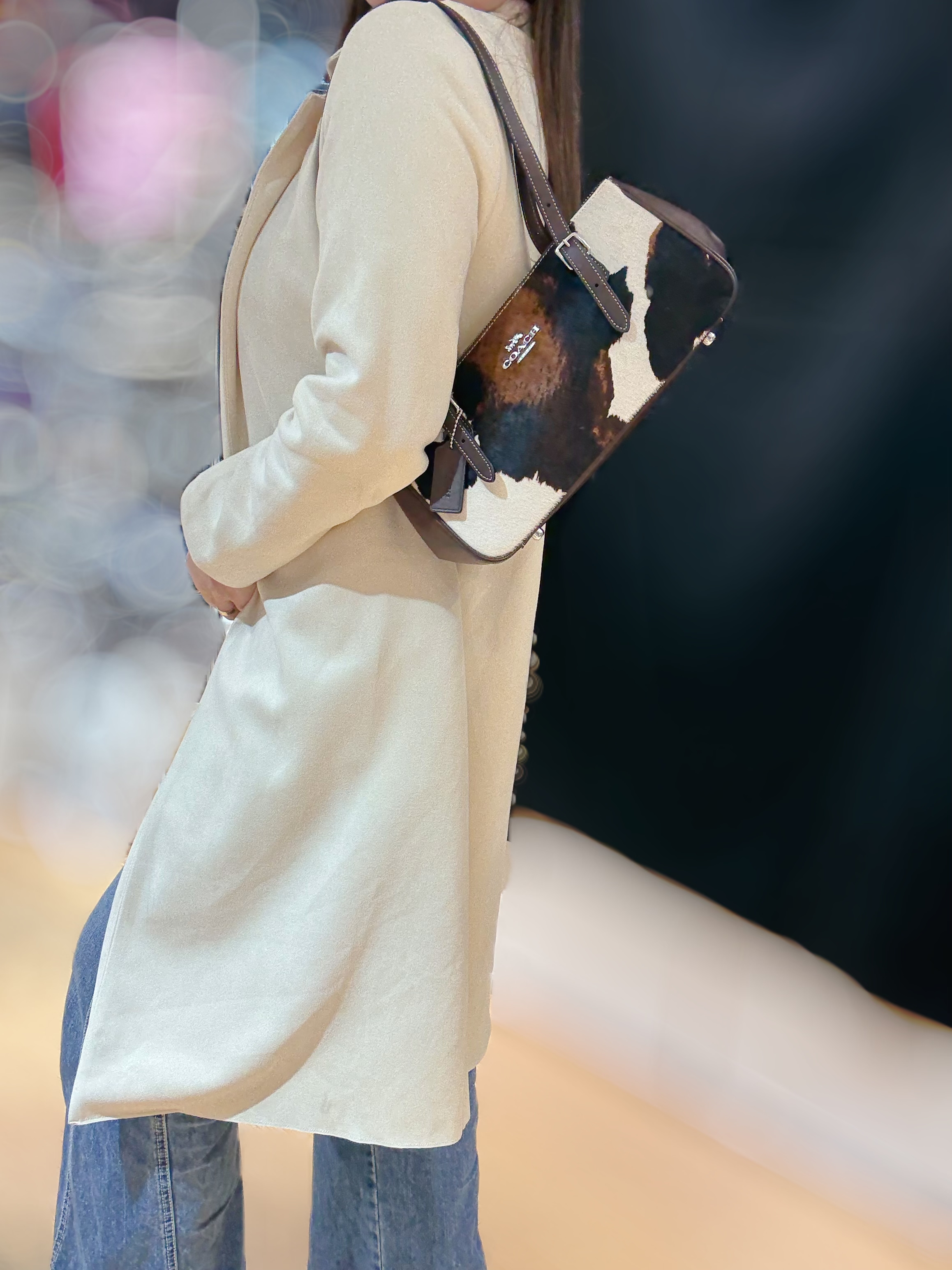 Coach Ashton shoulder bag cow print/haircalf