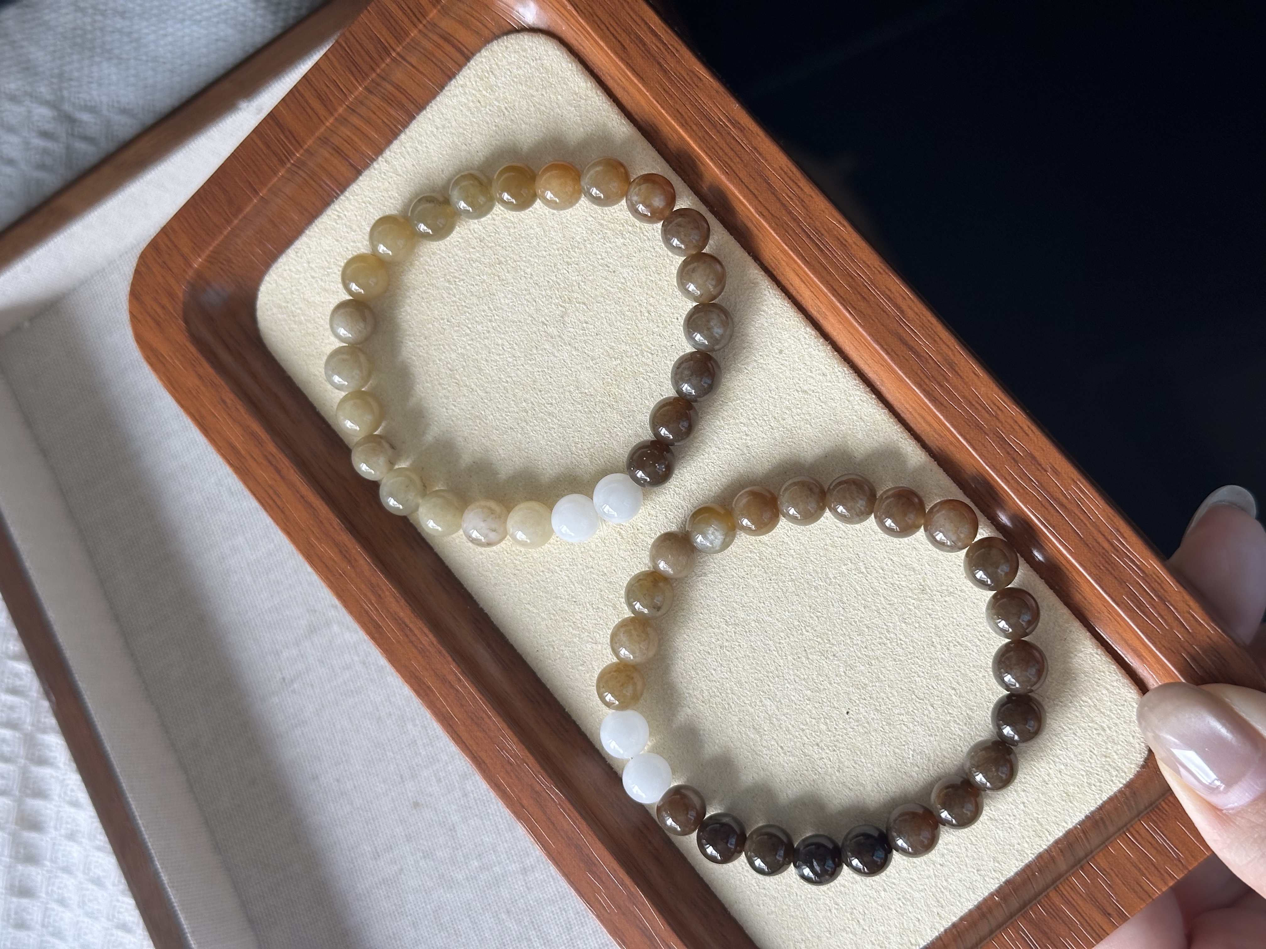 渐变和田玉 ｜ Hetian Jade 8.0mm