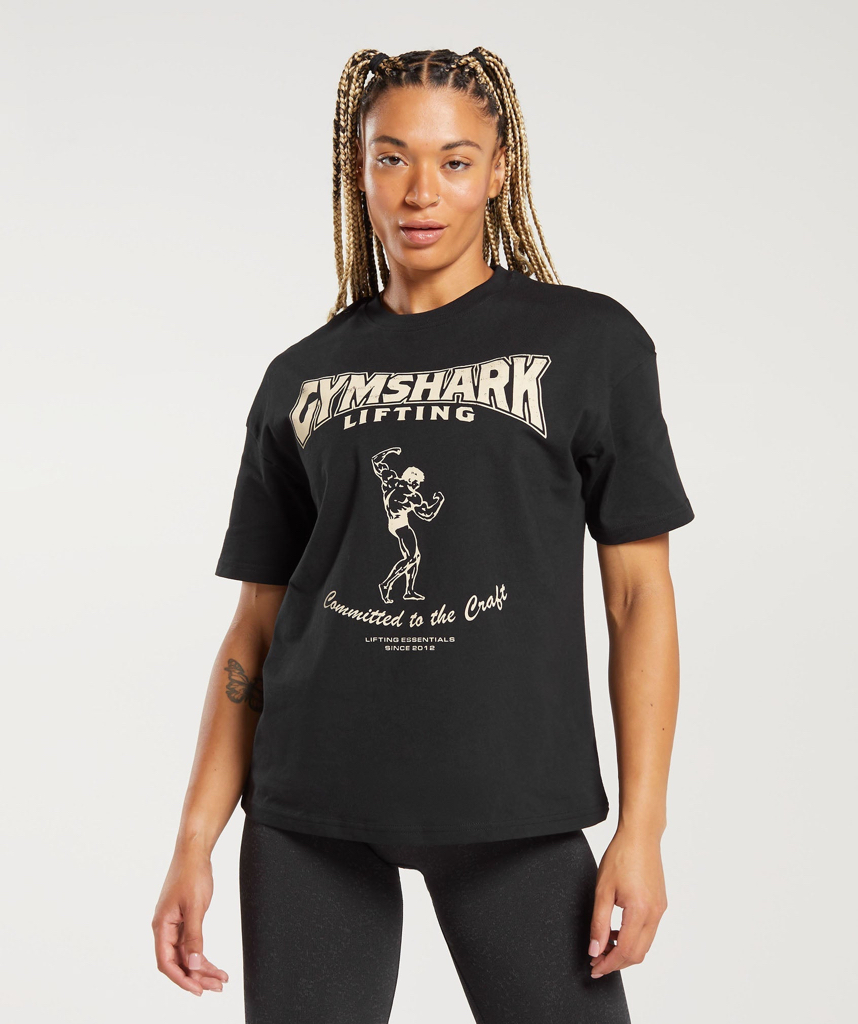 Gymshark 🦈Committed  to the Craft unisex T-Shirt - Black 