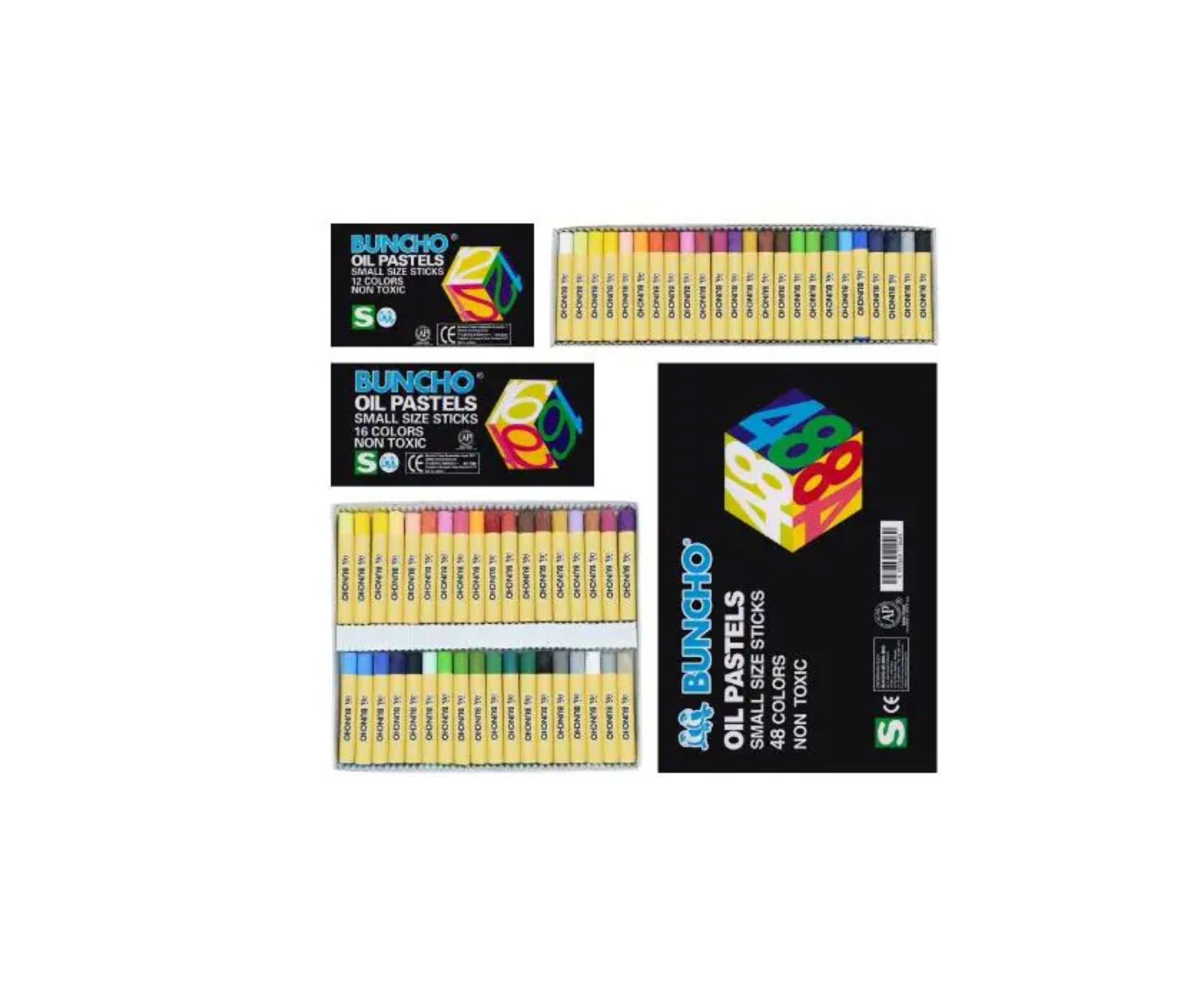 Oil Pastels/Buncho/Pastel Minyak/Crayon/Colouring/Drawing/Small Sticks/Non-Toxic (Various Sizes)