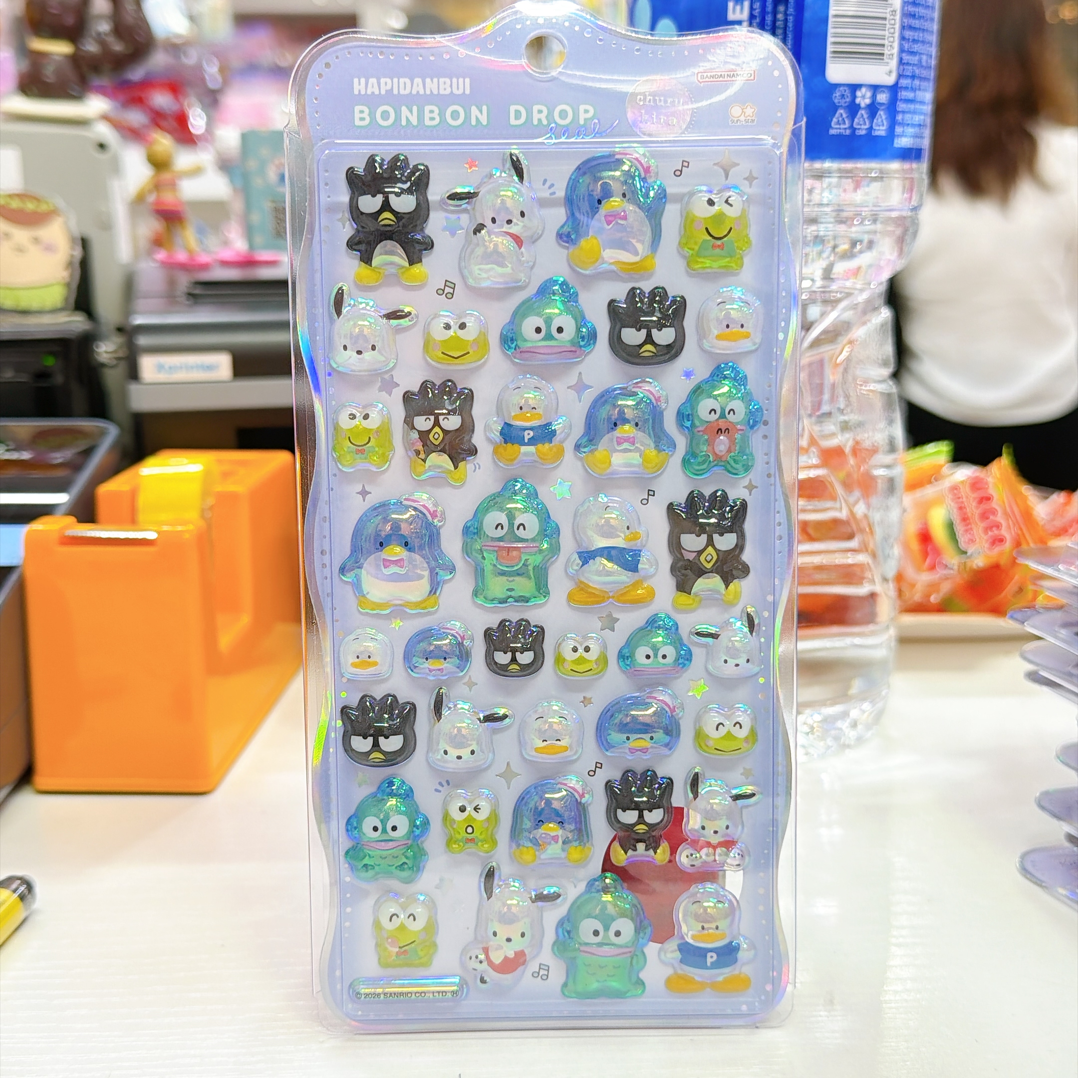 日本直接日本版 超人氣Sanrio bonbon drop 立體貼紙 珠光色