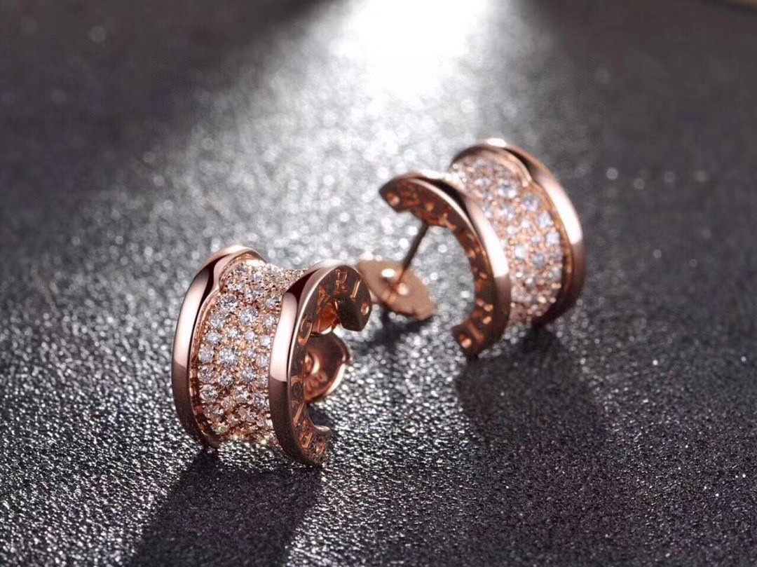 【原單】BVLGARI  滿鑽小蠻腰耳環 - 禮盒裝