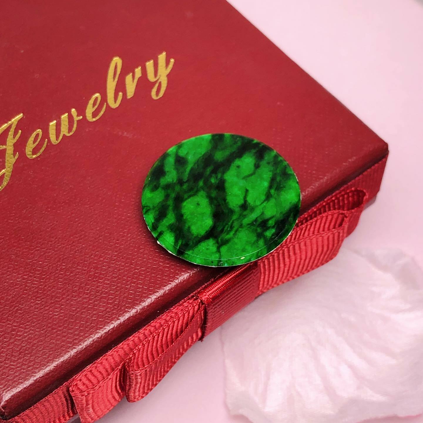 豹紋花青圓牌 - 1