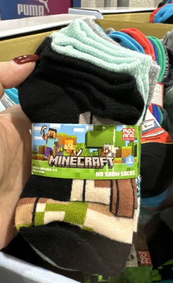 MINECRAFT 兒童襪 6對 - 04260252