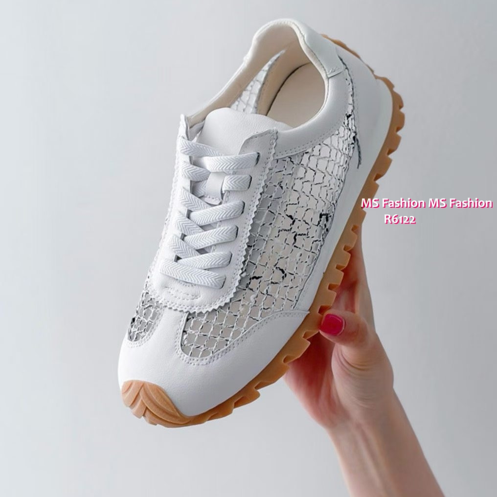 R6122 韓國🇰🇷真皮拼網料sneakers