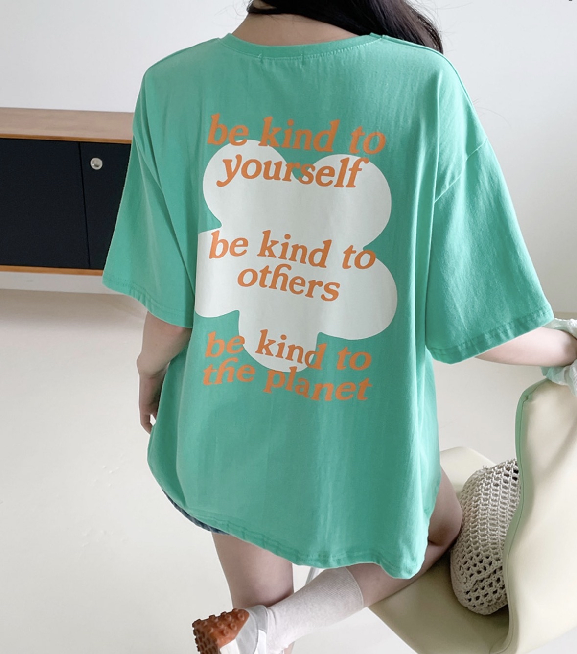 ☀️初夏優惠☀️ 撞色logo print Tee