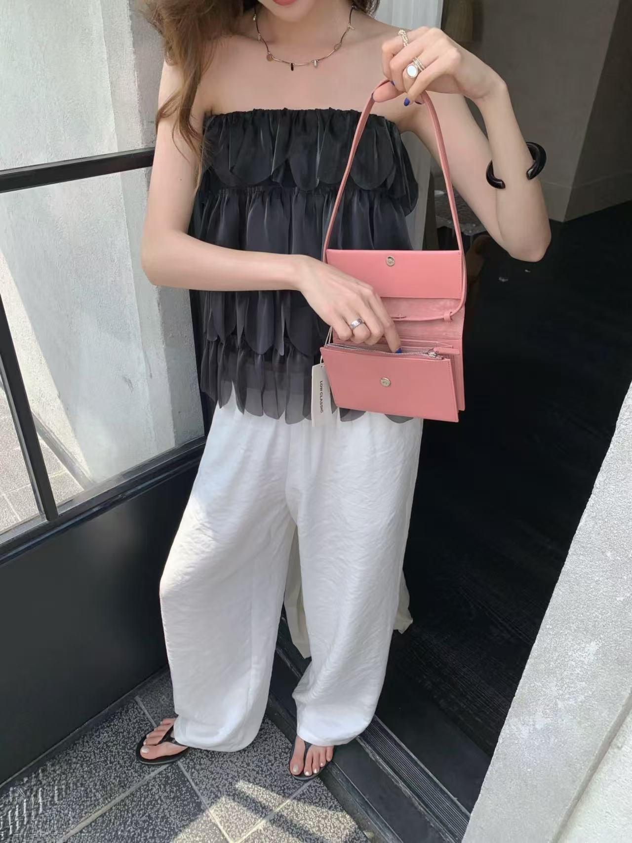 TP327风层叠花瓣抹胸