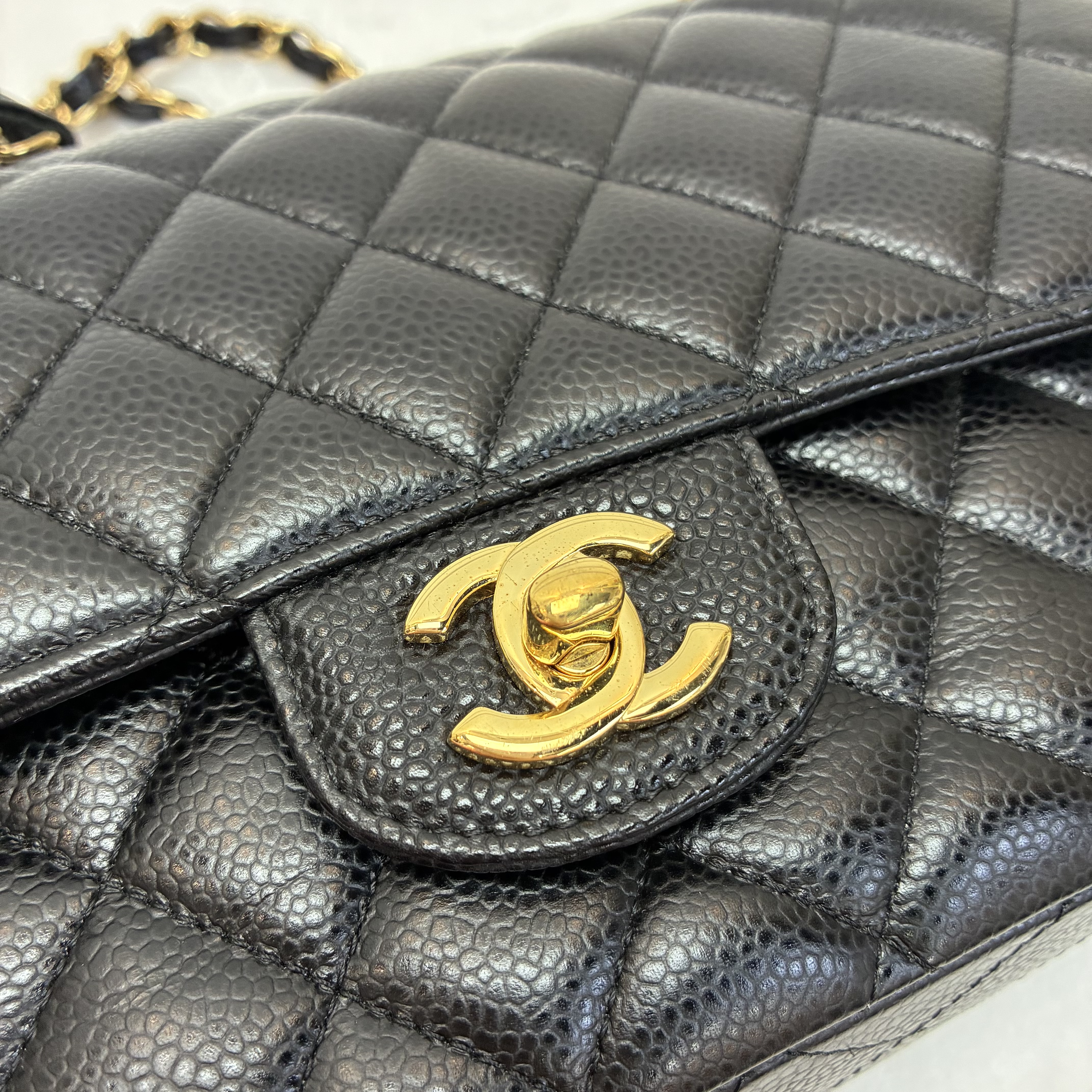 Chanel CF牛皮荔枝紋