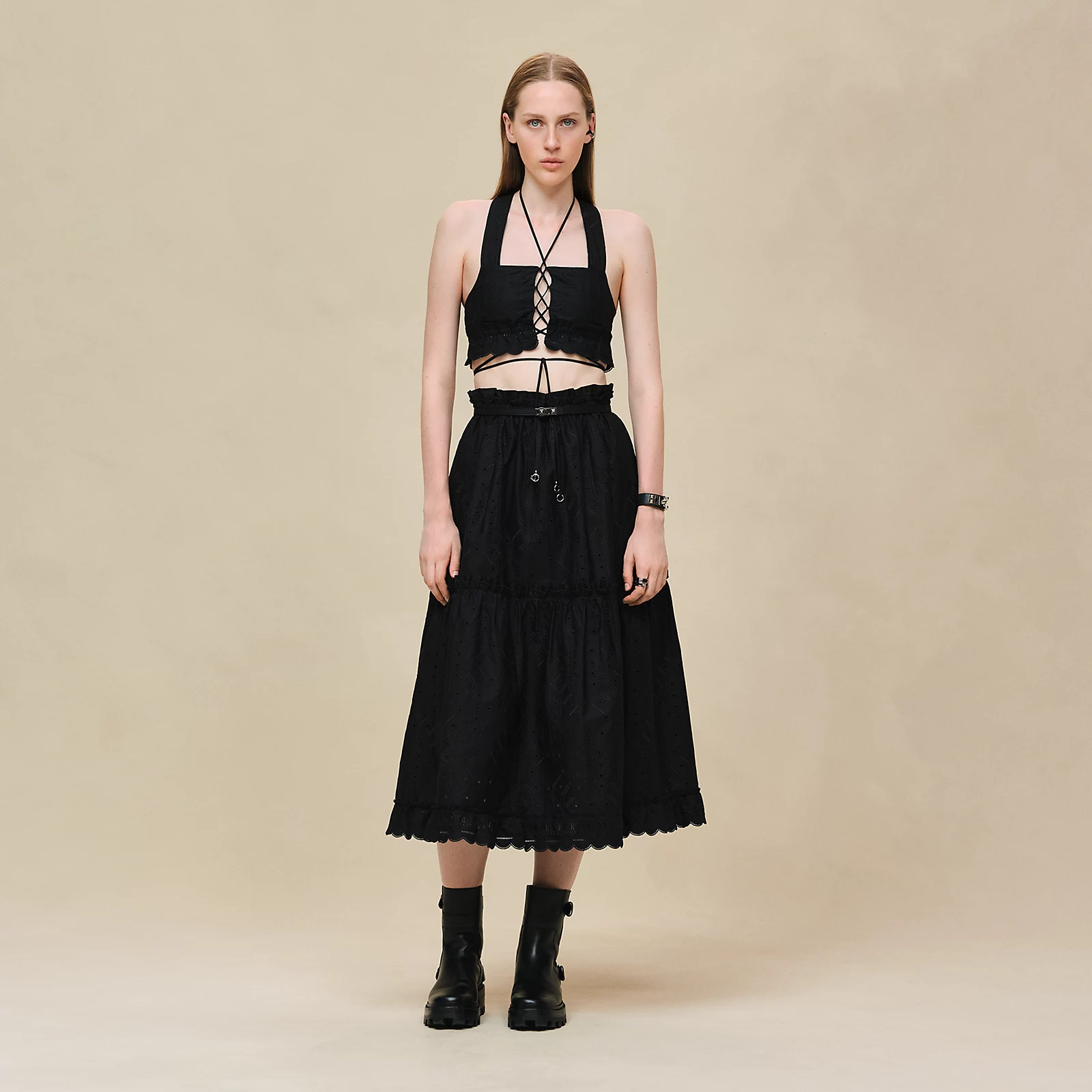 Hermes 全新🆕 女裝Embroidered bra top 棉質斜紋布刺繡 bra tp o