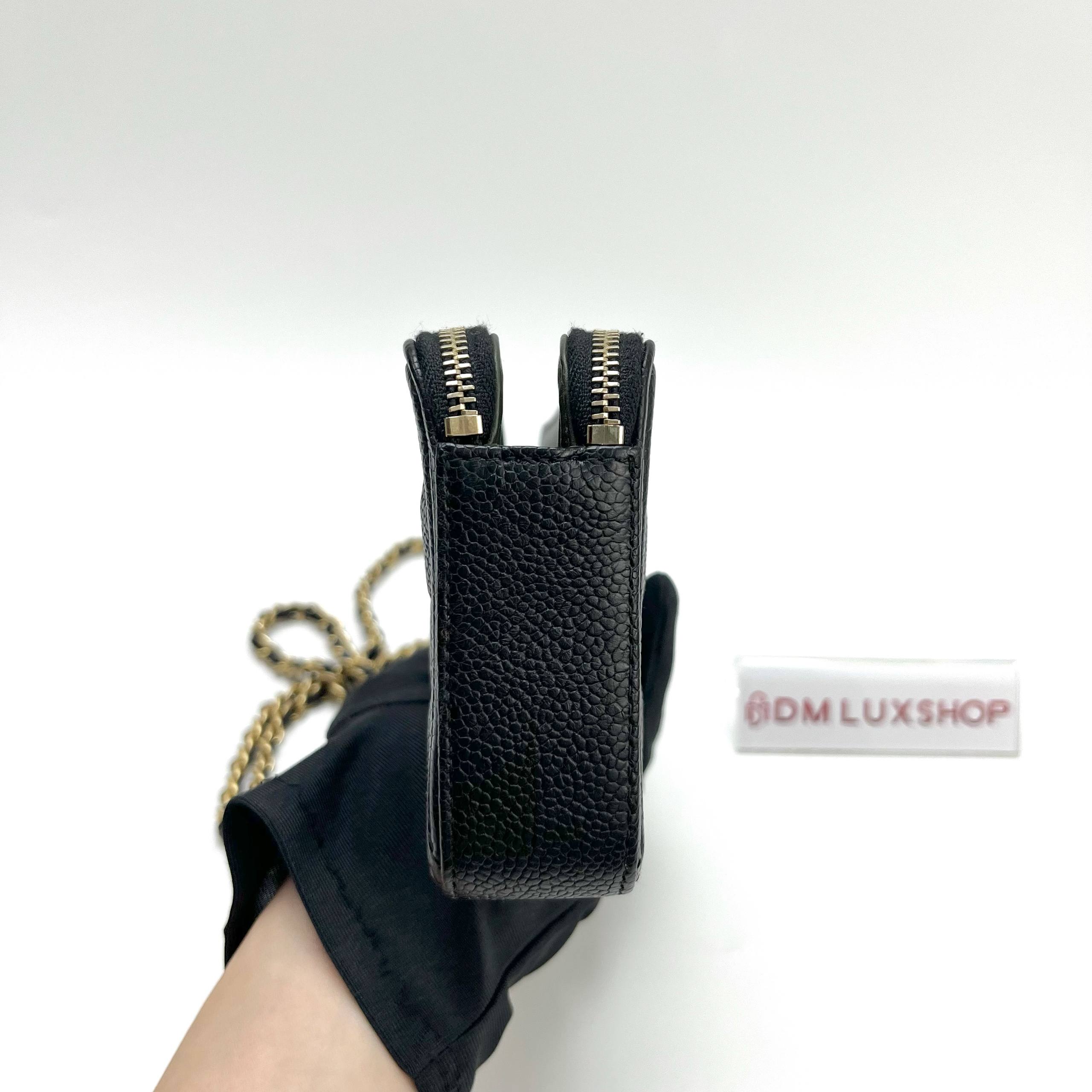 Chanel Black Caviar Boy WOC GHW (Serial 22, Year 2016)