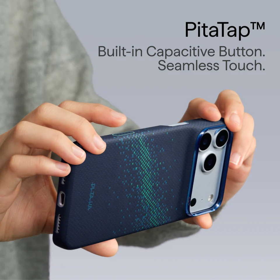 Pitaka Edge Case for iPhone 18 Series - Midnight (PitaTap™)