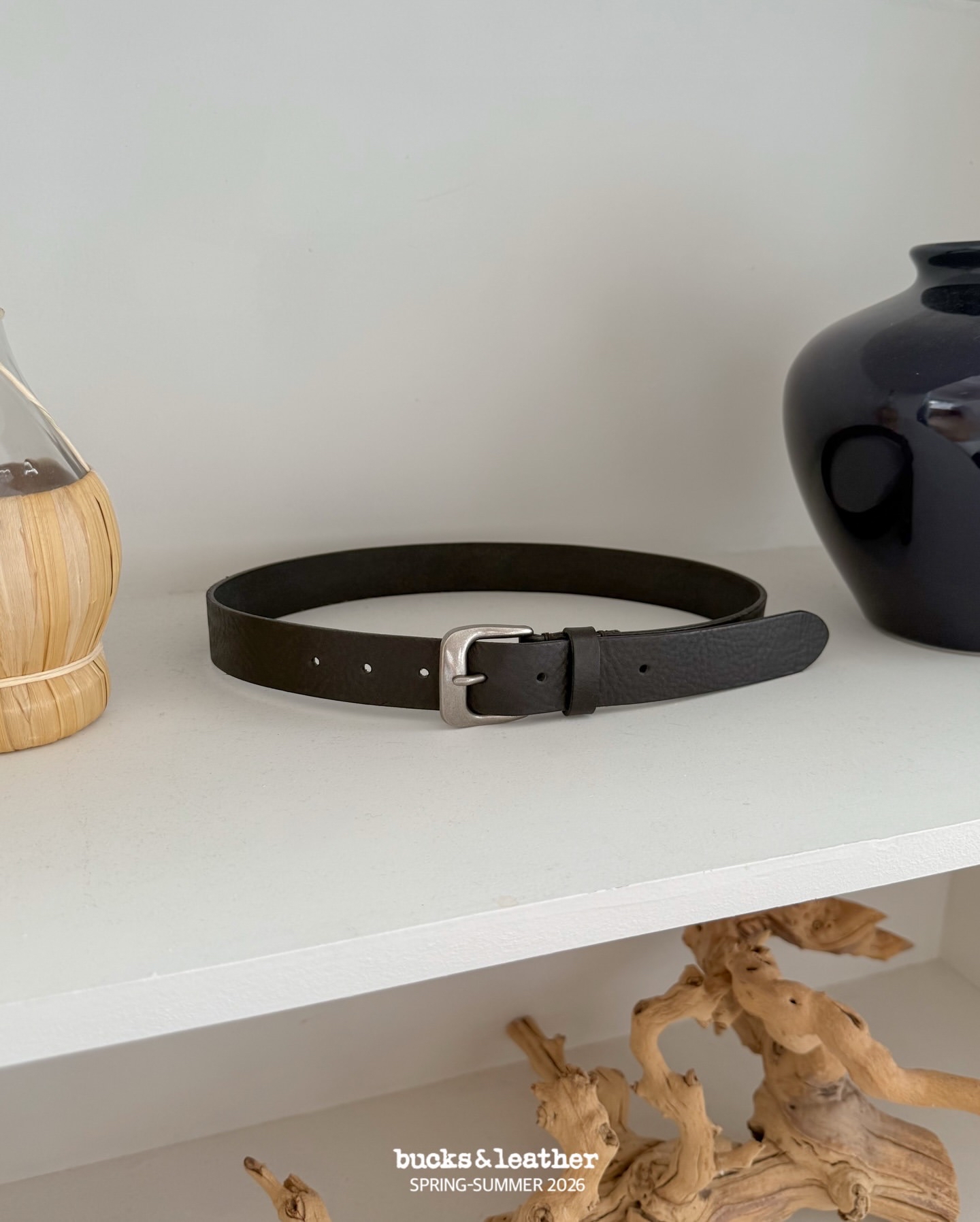 預訂_30mm Vintage Belt By Bucks & leather