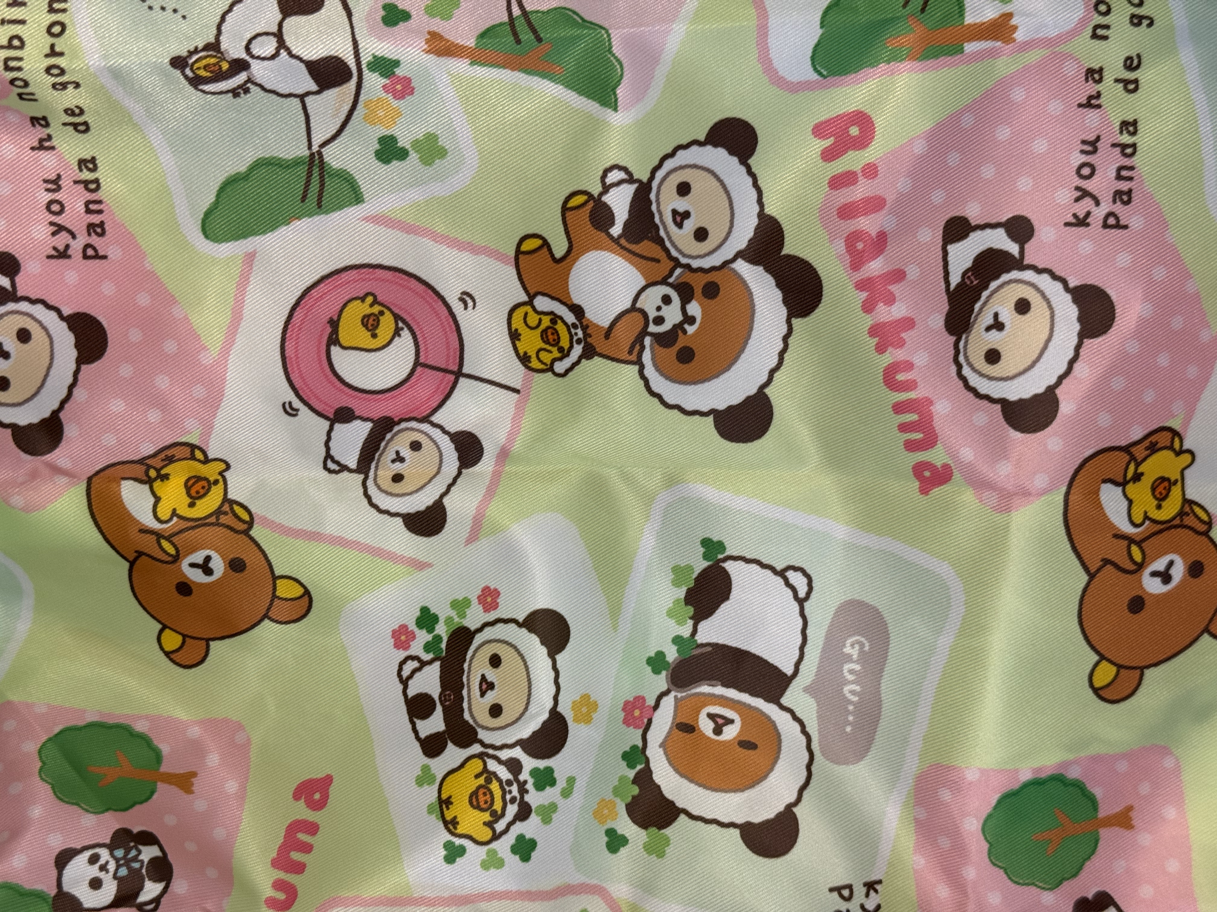 《現貨》全新日本限定Rilakkuma 熊貓造型公仔型環保袋連頭型環保收納袋