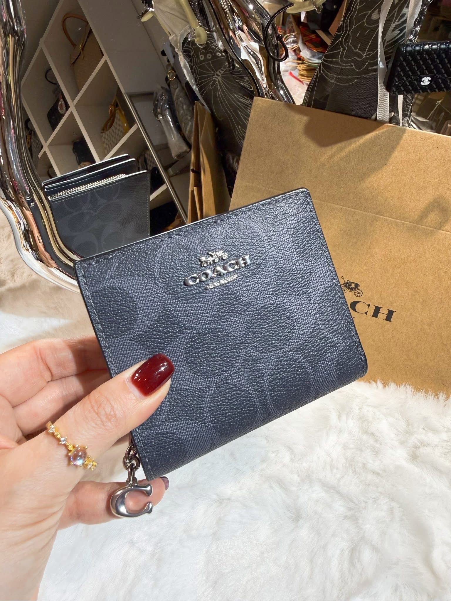 Coach Snap wallet navy/m