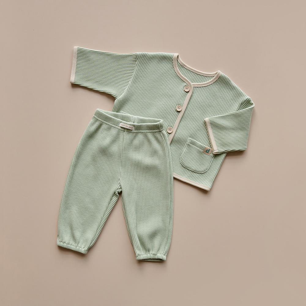 DOTTODOT 萌萌大圓臉華夫格開襟衫