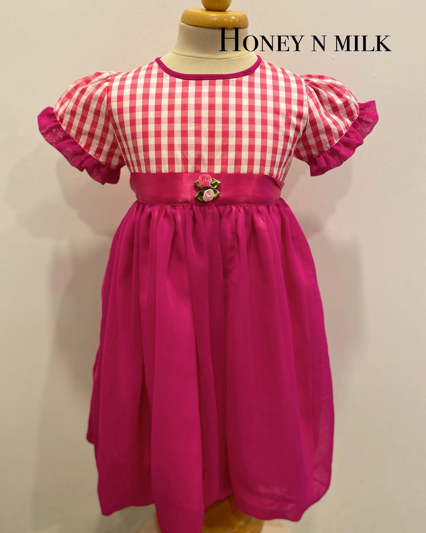 FG Checkered Peplum Dress