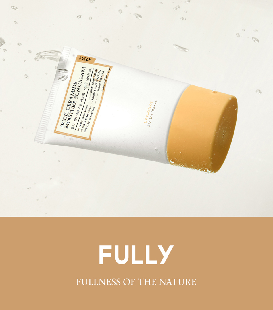 FULLY RICE CERAMIDE MOISTURE SUN CREAM 米糠水潤防曬乳 50ml [預計9月中出貨]
