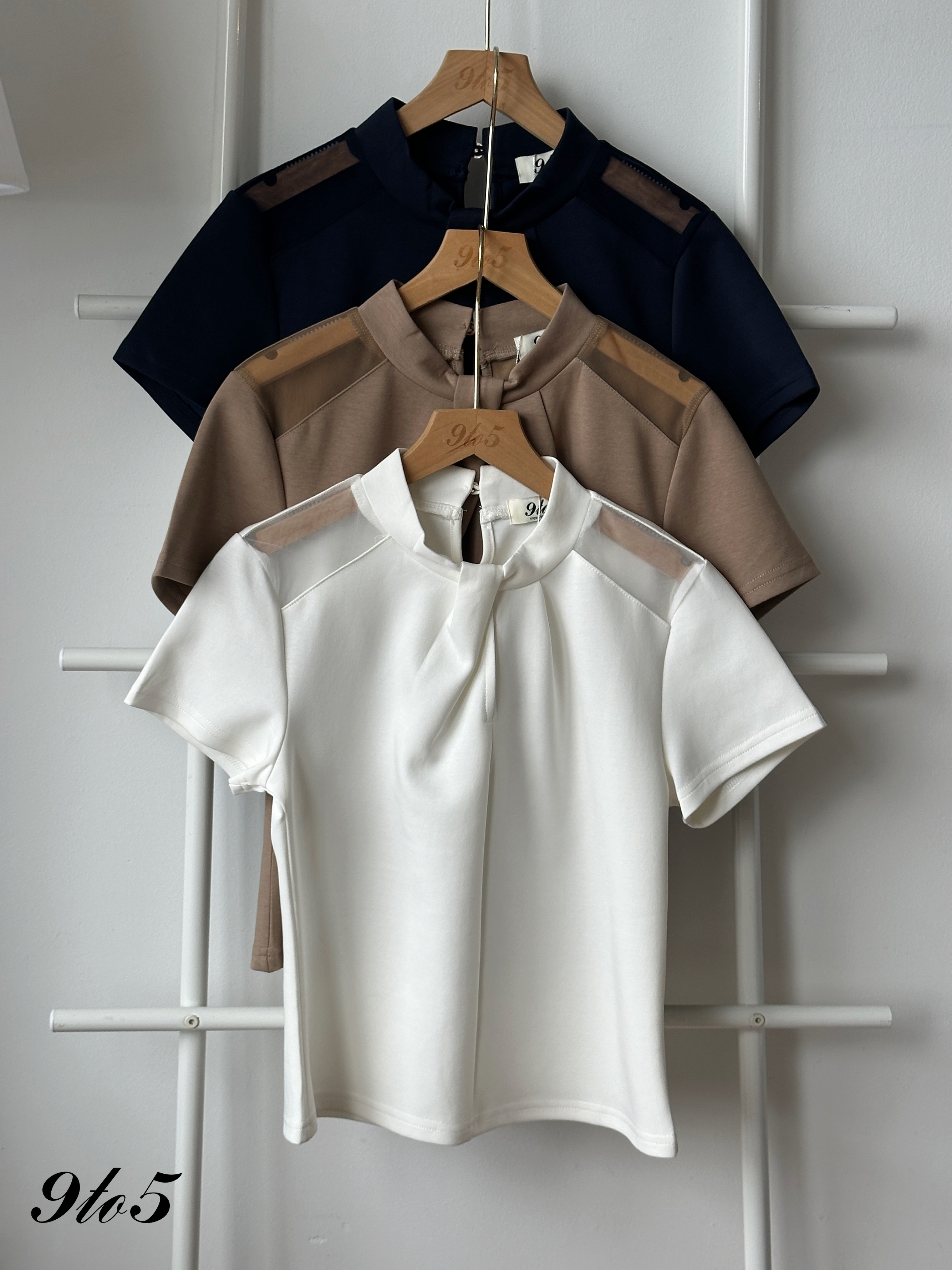 T4341 Mock Neck Ruched Top - 3 Colors 