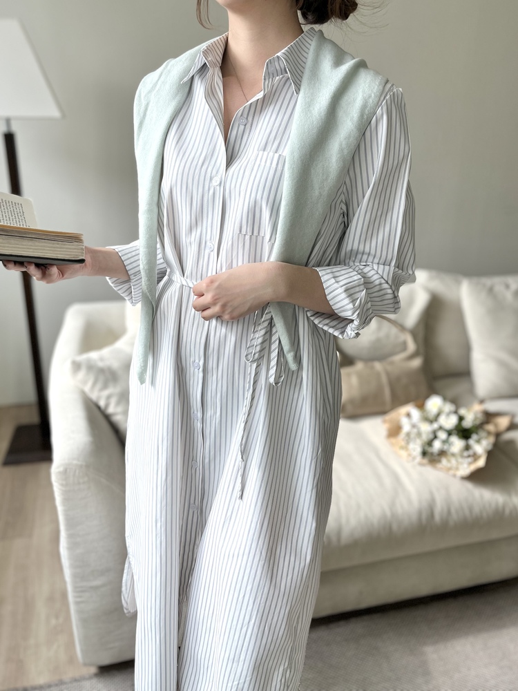 The Striped Shirt Dress