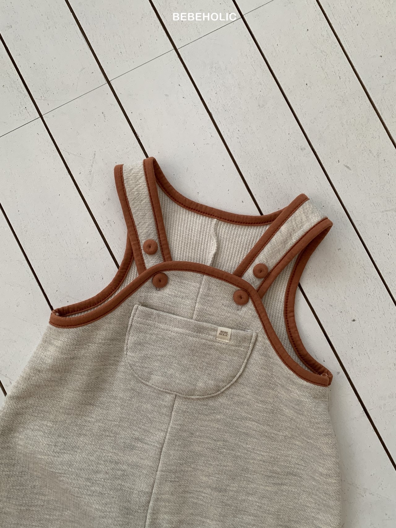 🌸預訂 韓國直送🌸🇰🇷BEBEHOLIC三色撞色吊帶工人褲