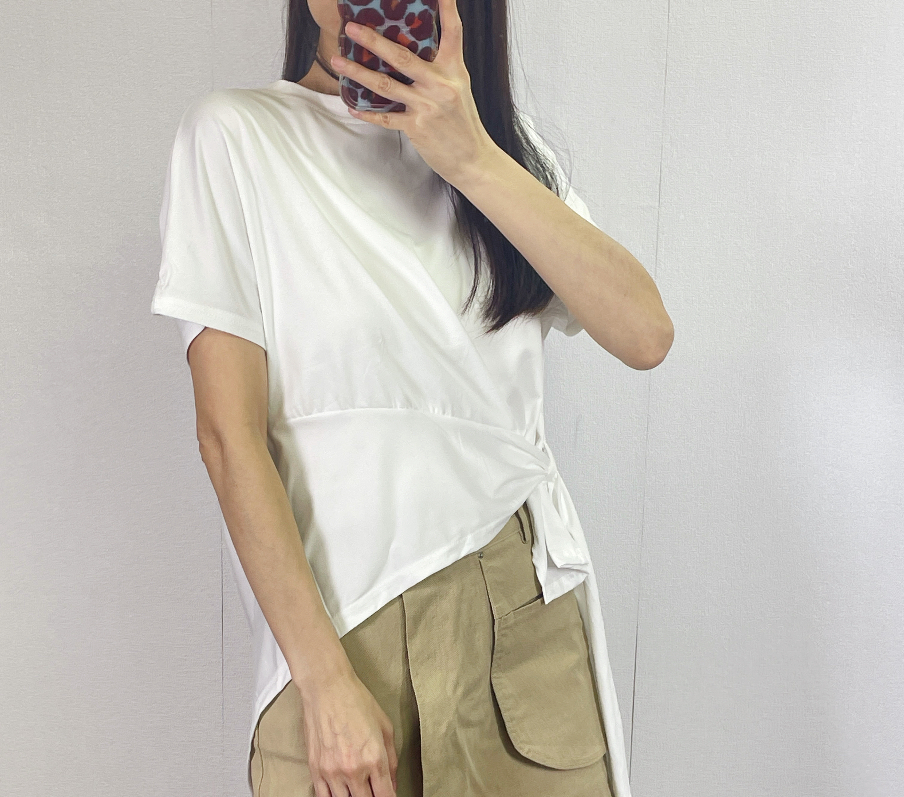 K5552 棉料衫腳穿帶短袖top