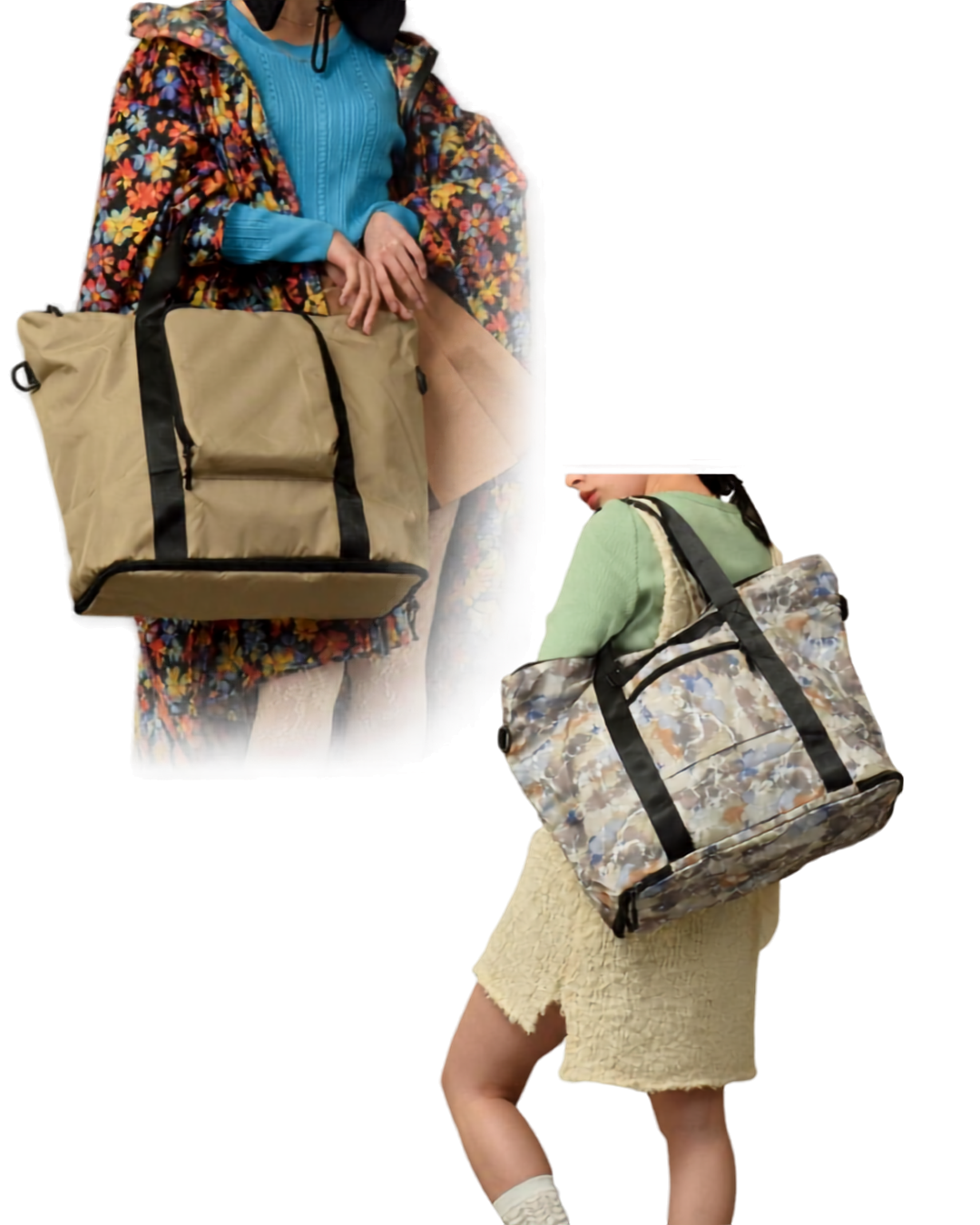 日本代購【 日本直送 Kiu 行李箱專用大容量旅行袋 | Carry-On Tote Bag | Large Packable Tote Bag for Suitcase Handle 33L 】﻿﻿﻿﻿﻿