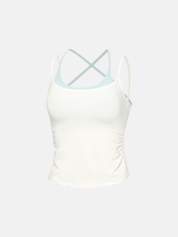 預購_Back Cross Shirred Layer Set by Grandeline