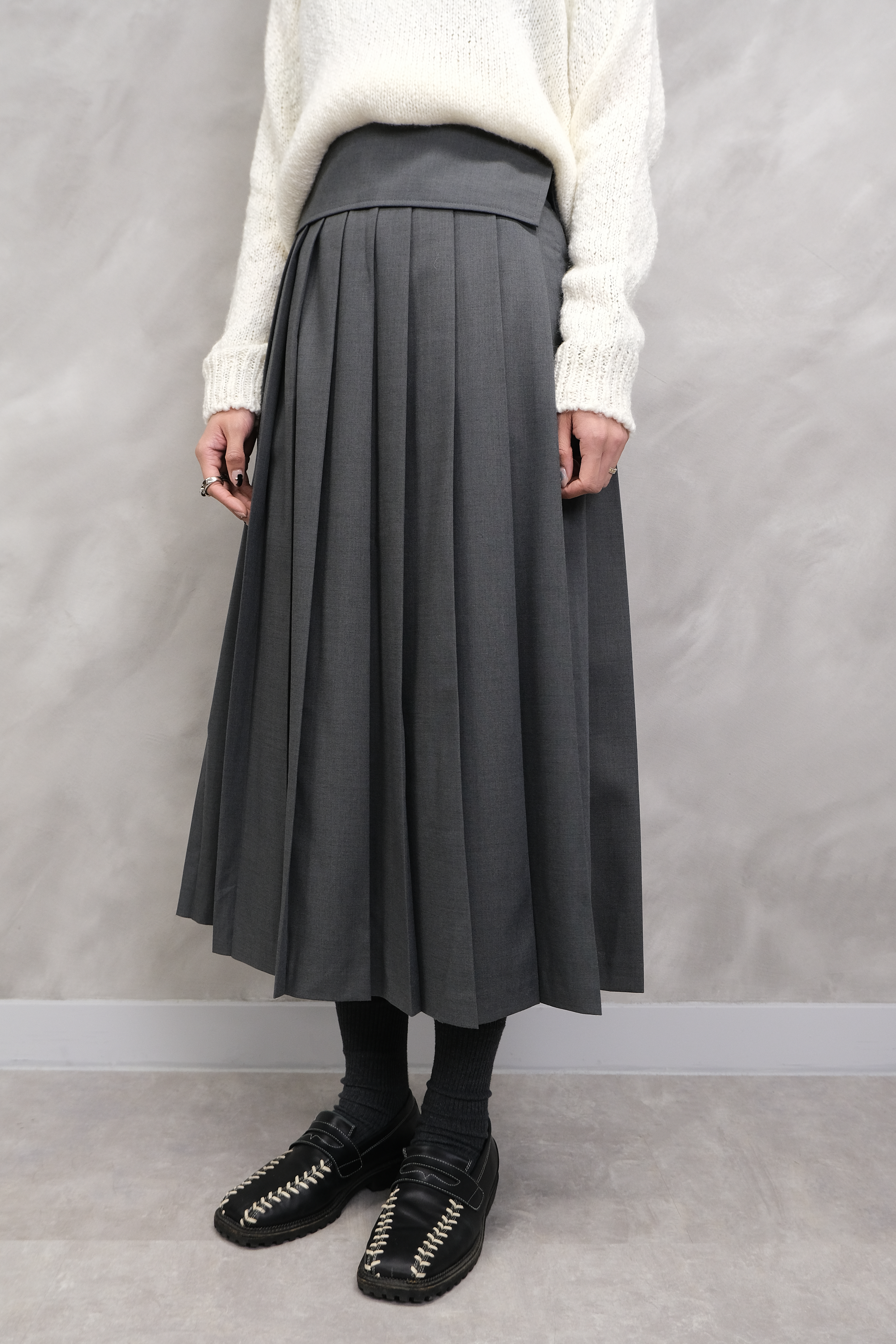 Pleated full skirt #sk24