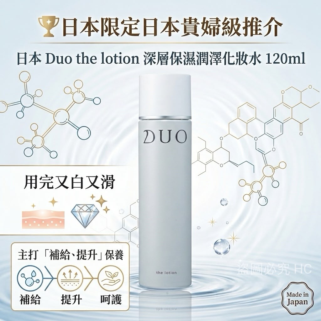 【預訂】日本 Duo the Lotion 深層保濕潤澤化妝水 120ml