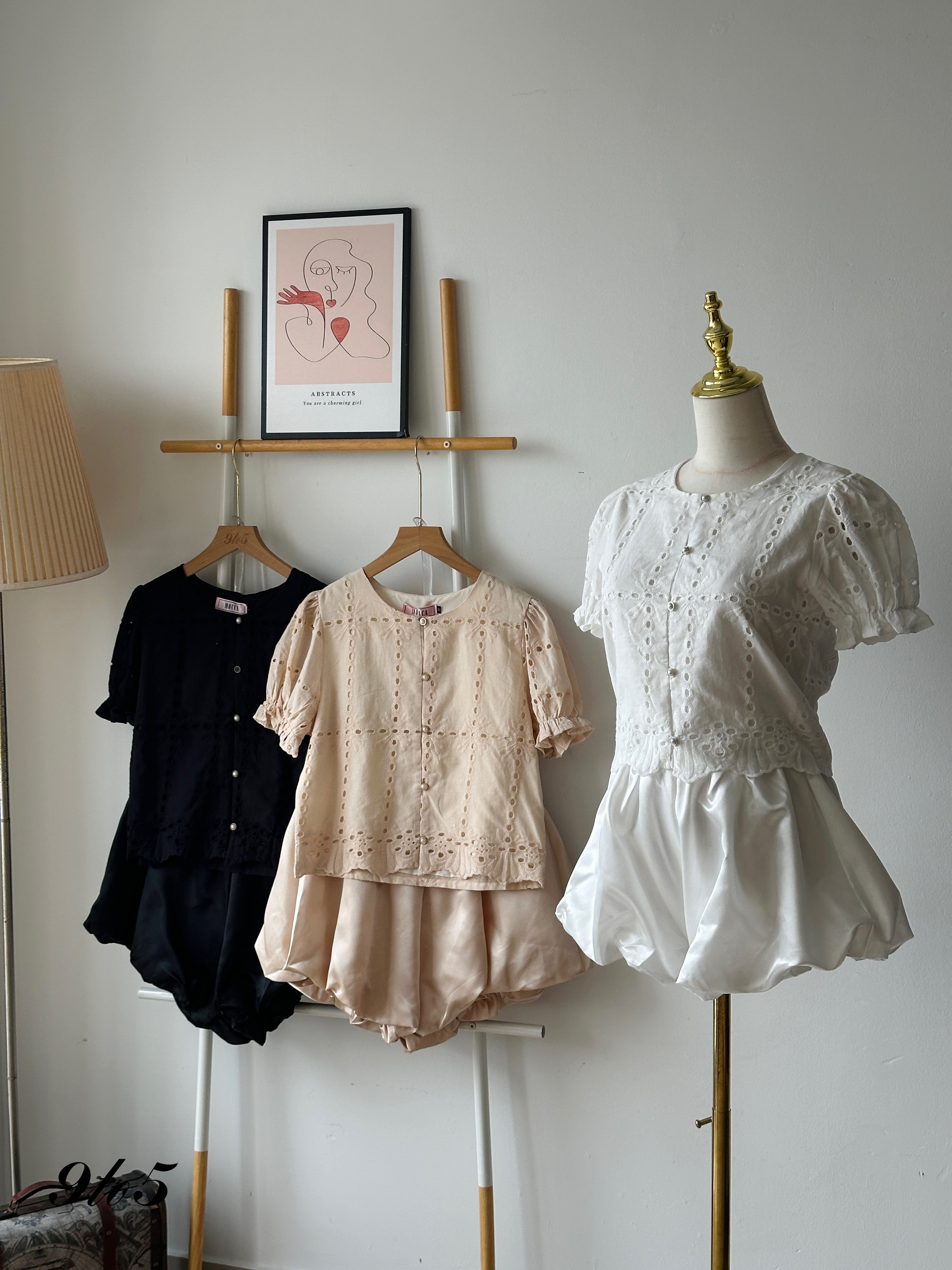 D2317 Floral Top with Tulip Skirt Set - 3 Colors