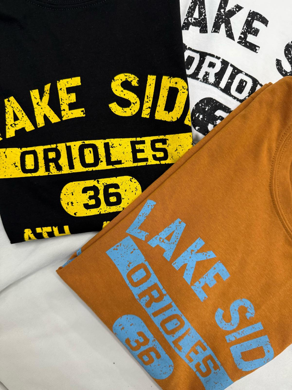 F01 拼色英文字Tee