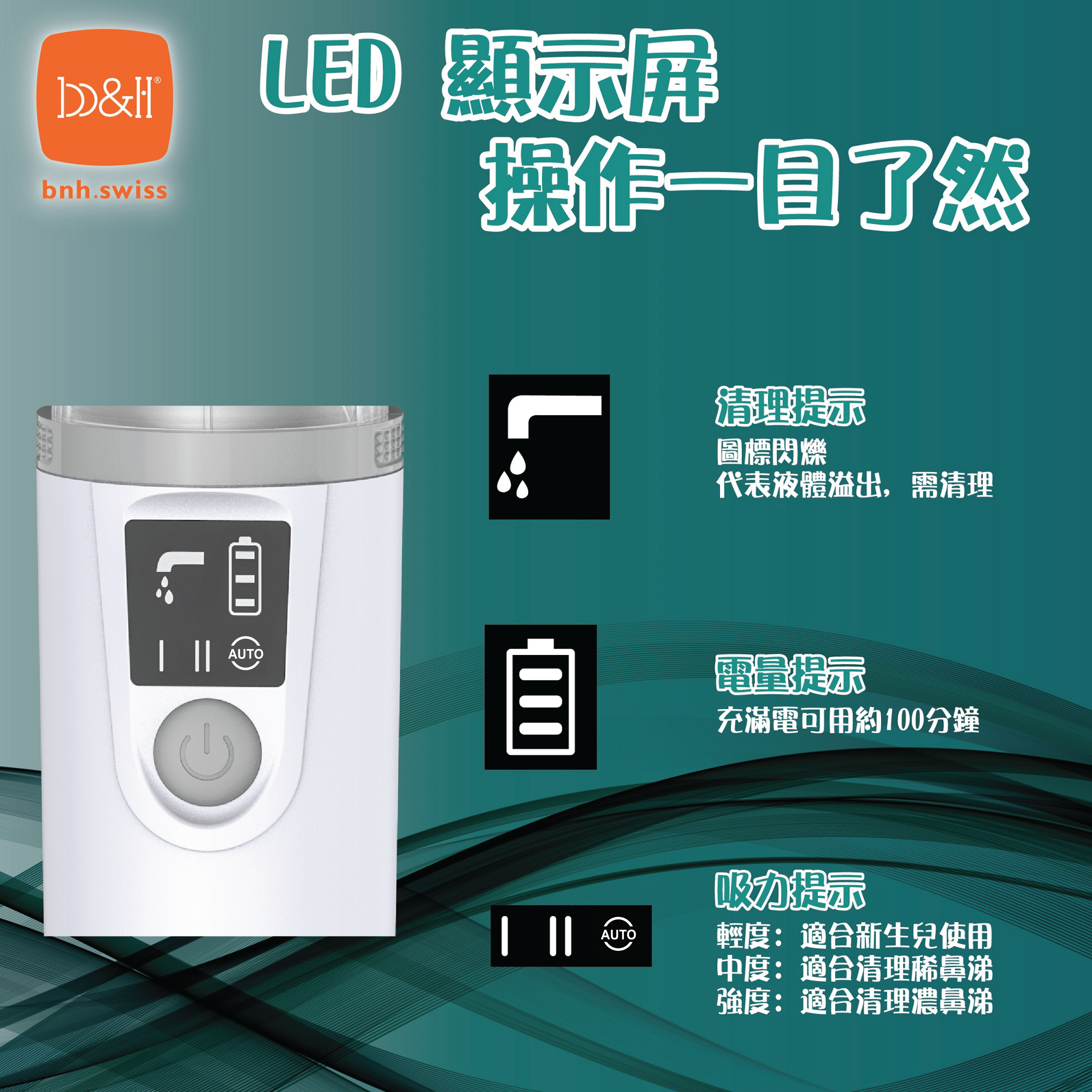b&h 醫療級電動嬰幼兒靜音吸鼻器（升級版） (1年代理保養)