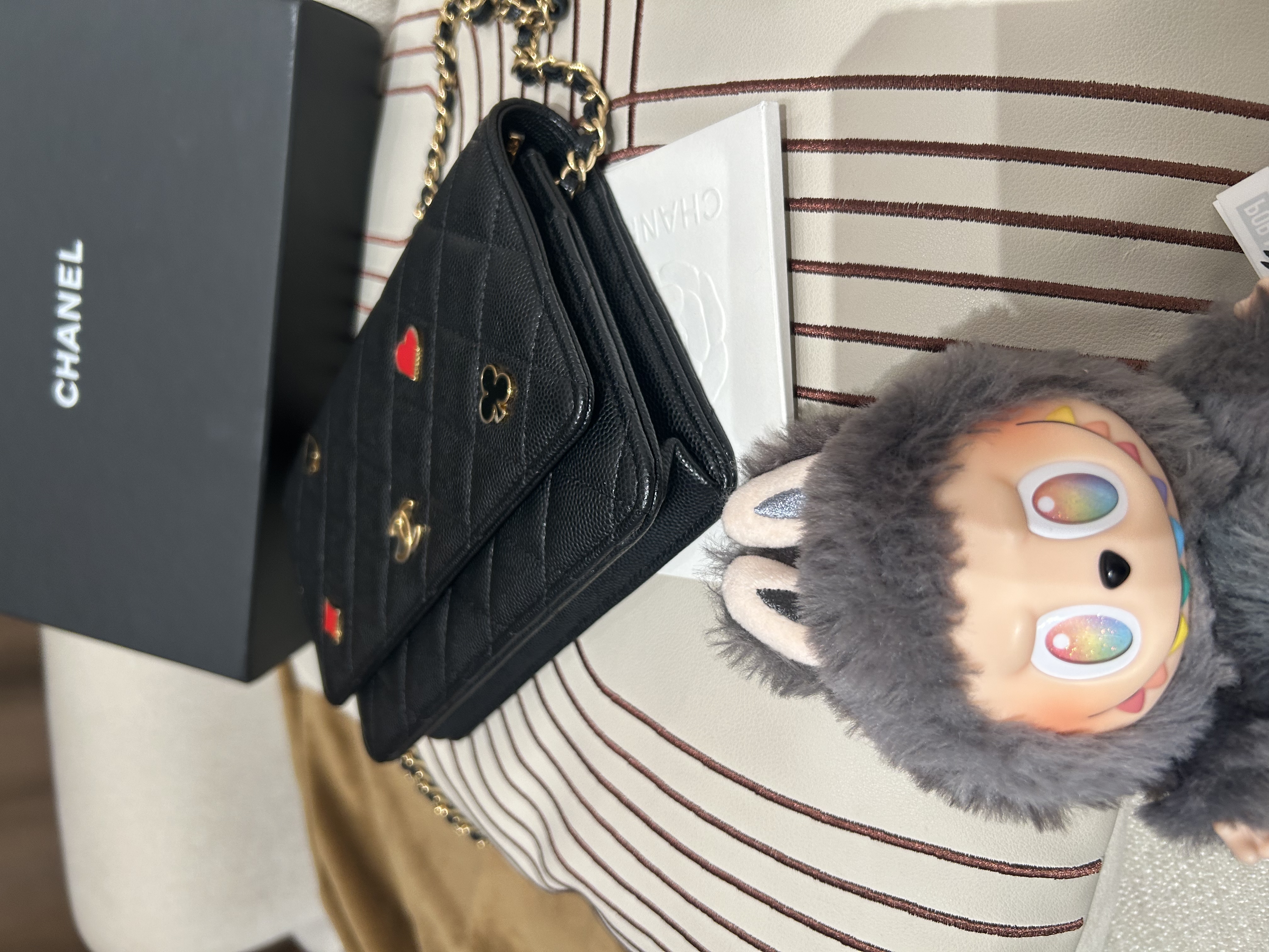 全新 Chanel Wallet On Chain AP3076 黑色荔枝牛皮  100%Authentic, Unused 全新未使用品 ✅專門店收據✅Dust bag ✅Box