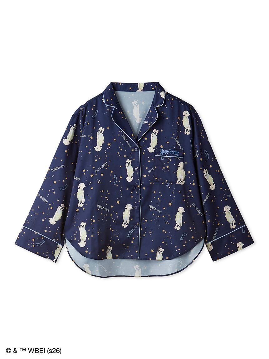保暖緞面開領睡衣上衣 Pajamas Shirt｜SNIDEL HOME X 哈利波特 聯名 第5彈 (Harry Potter)【預購】 (26201-P）