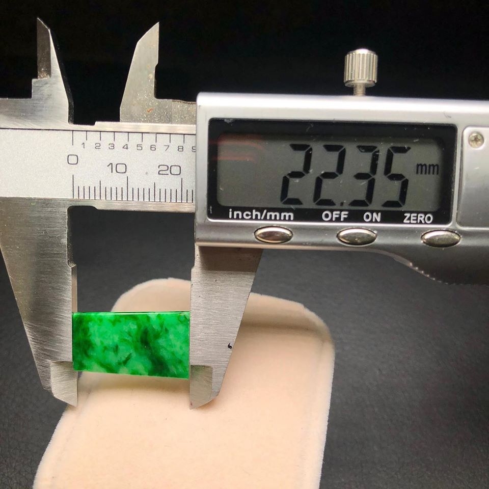 綠底花青平安無事牌