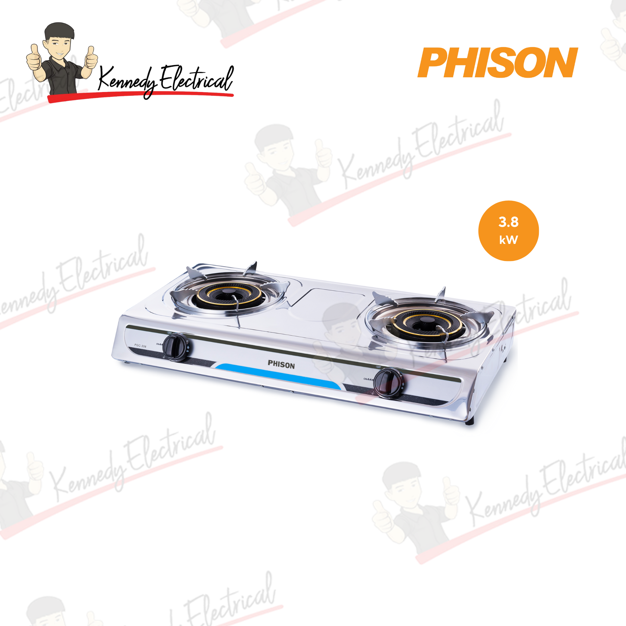 Phison 6.16kW Gas Cooker Counter Top PGC-306