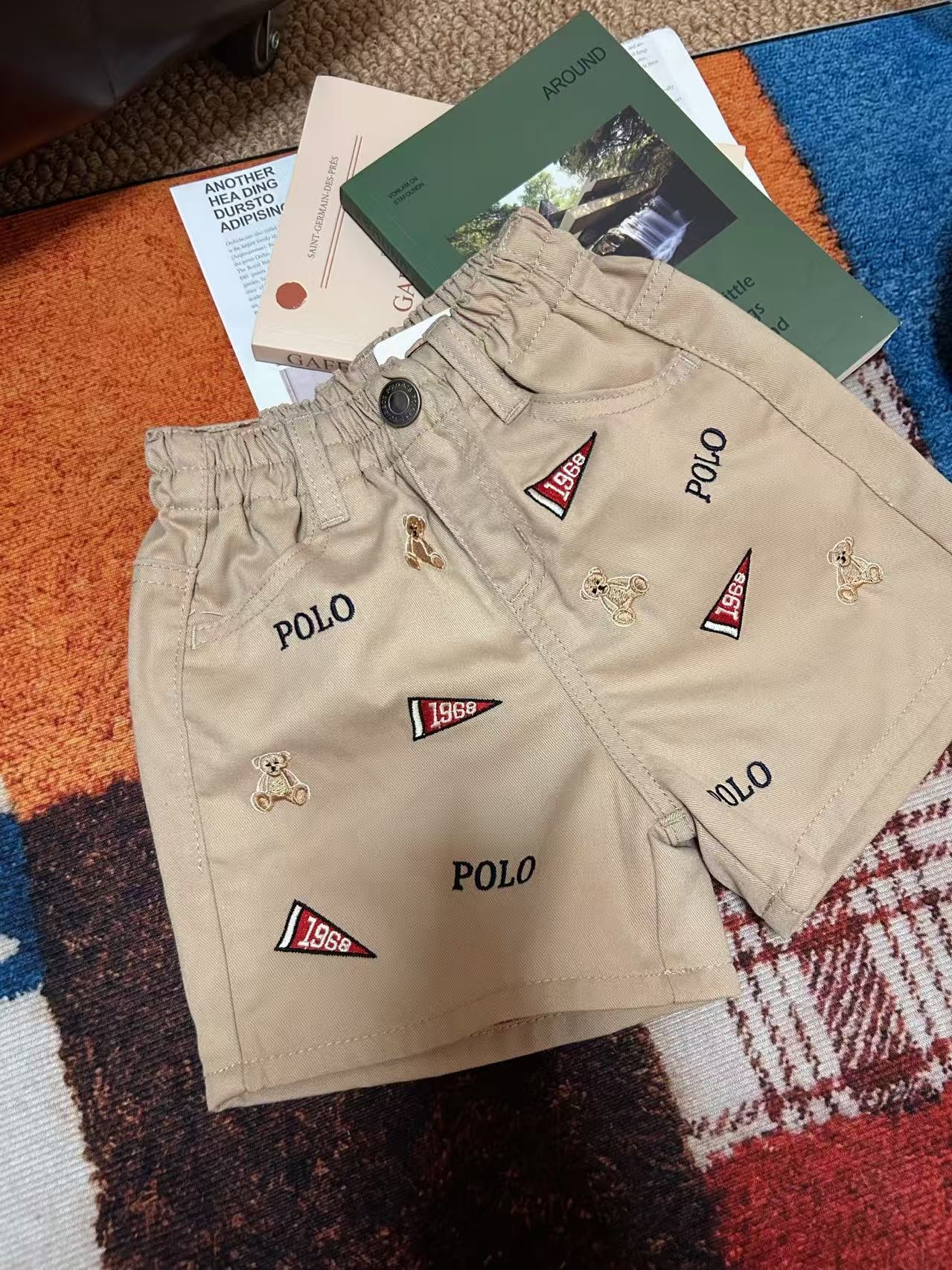 0665 原廠 ❤️Polo滿刺繡短褲