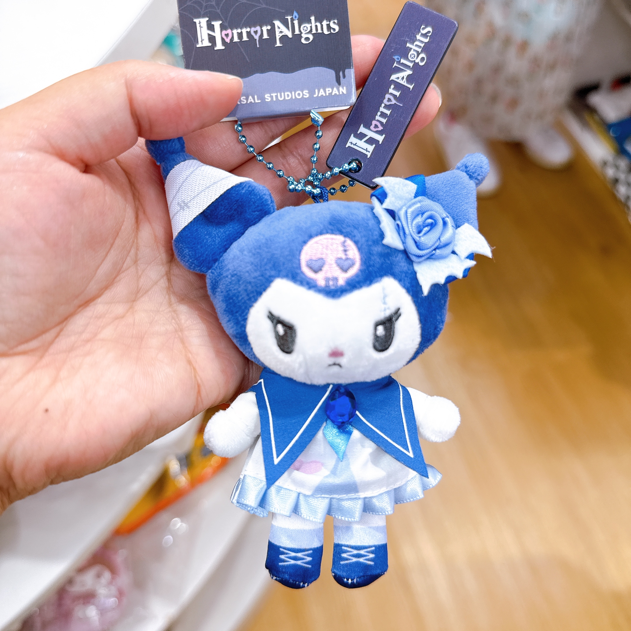 日本環球影城場內限定kitty Melody Kuromi 萬聖節系列公仔掛飾